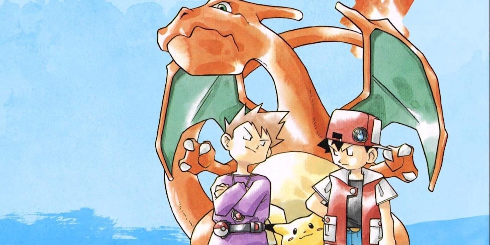 Promo art featuring characters from Pokemon Red/Blue