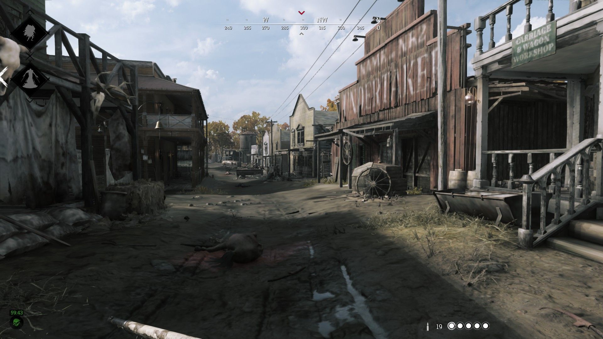 Hunt Showdown Desalle map, cowboy-style street