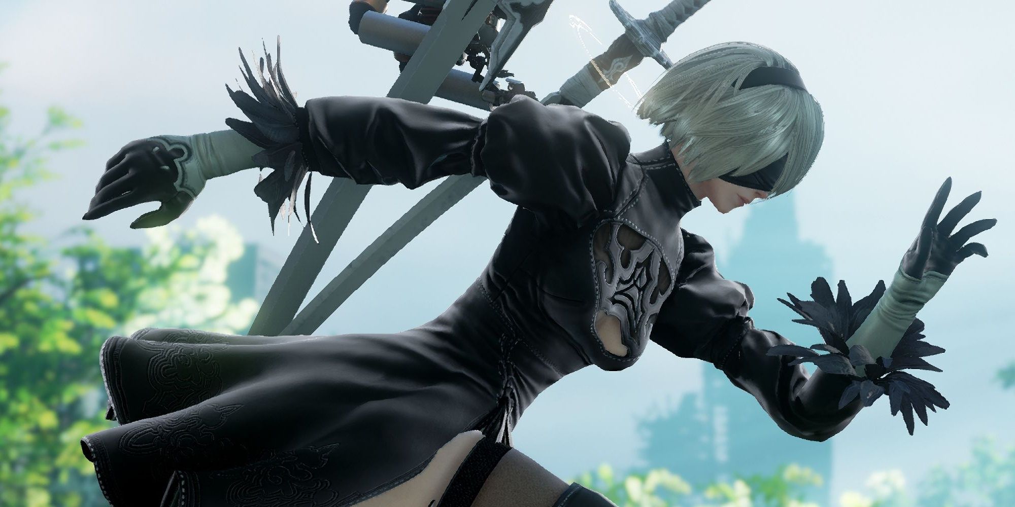 2B seen in full sprint in Soul Calibur 6.