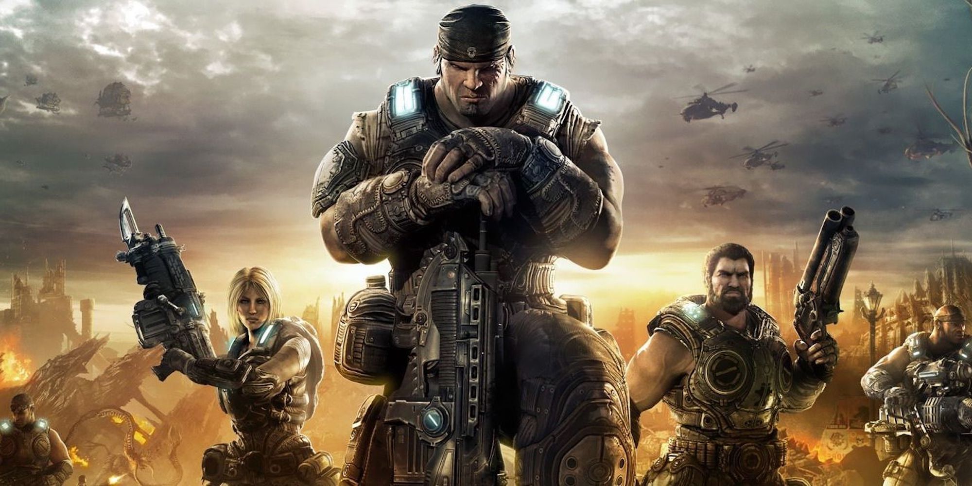 Promo art featuring characters from Gears of War