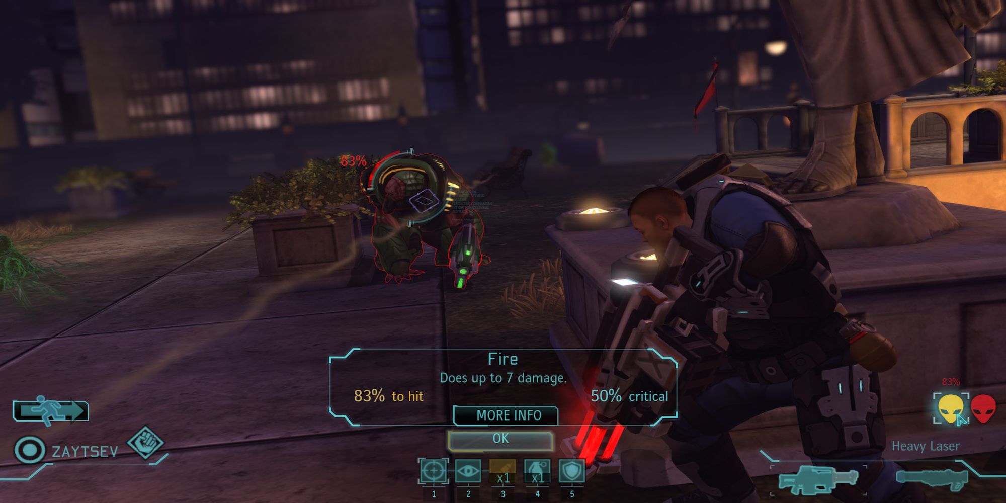 Fighting enemies from X-Com: Enemy Unknown 