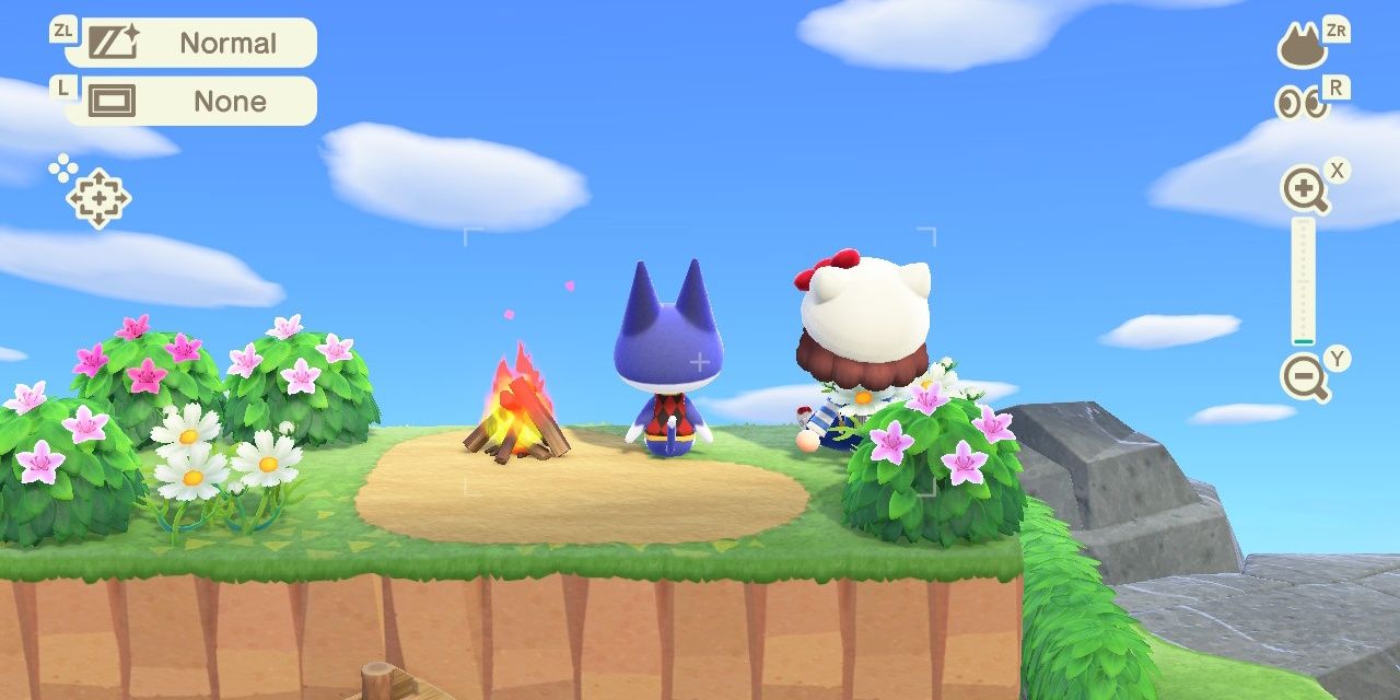 Rover and a Resident Representative relaxing on a cliff, after the May Day Maze (2021)