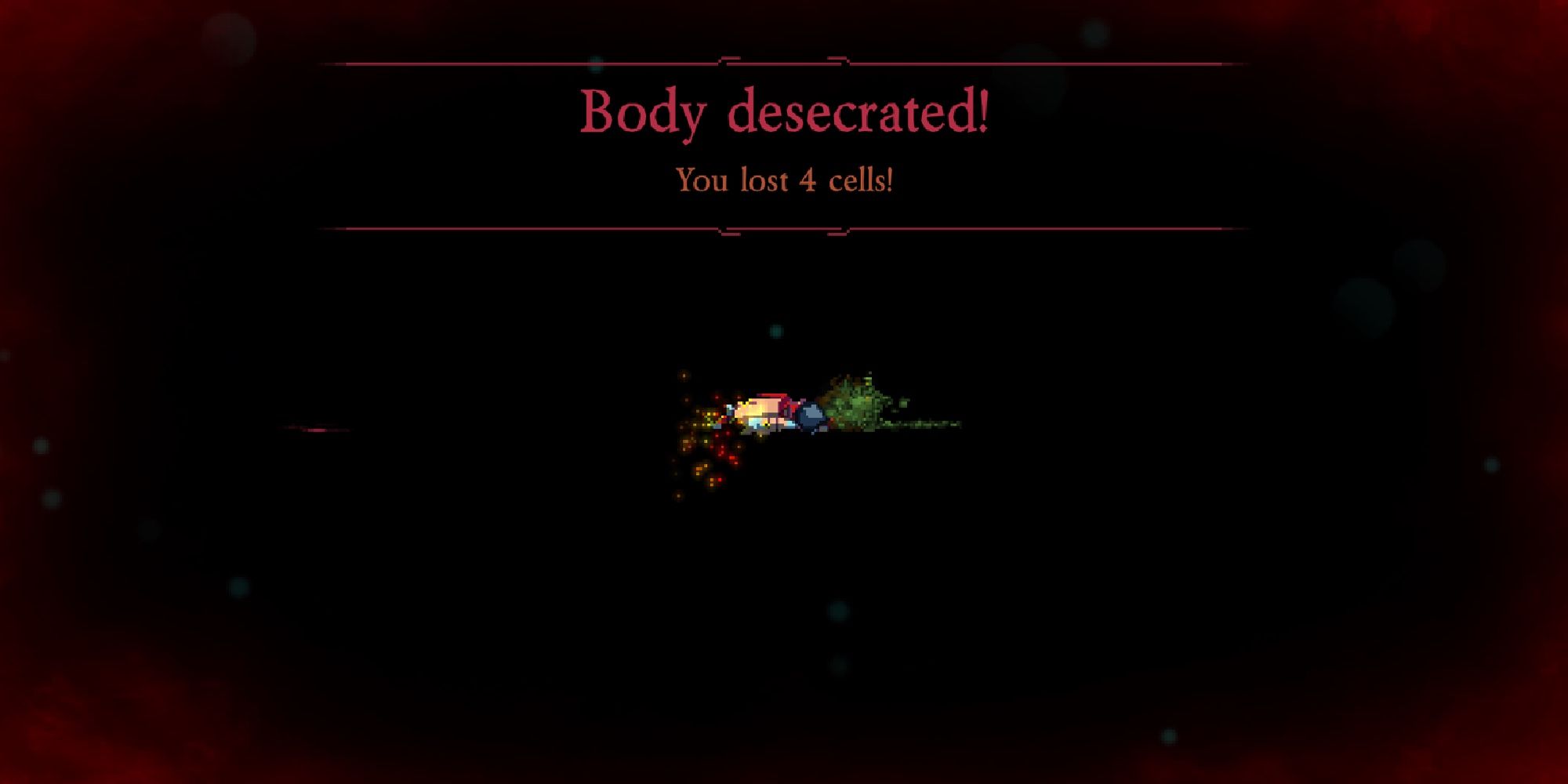 Dead Cells Screen After Dying And Losing Cells