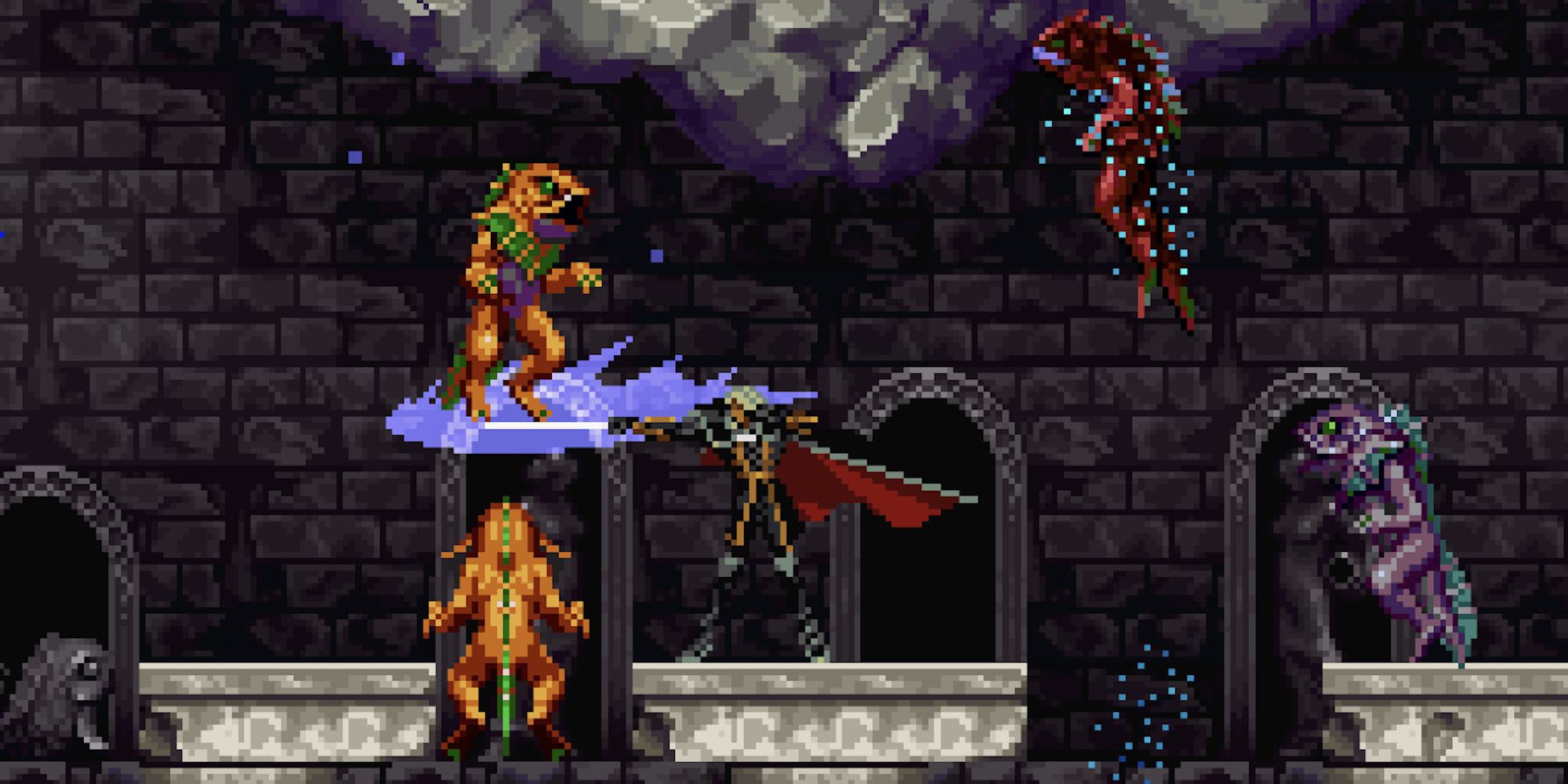 fighting enemies in Castlevania: Symphony Of The Night