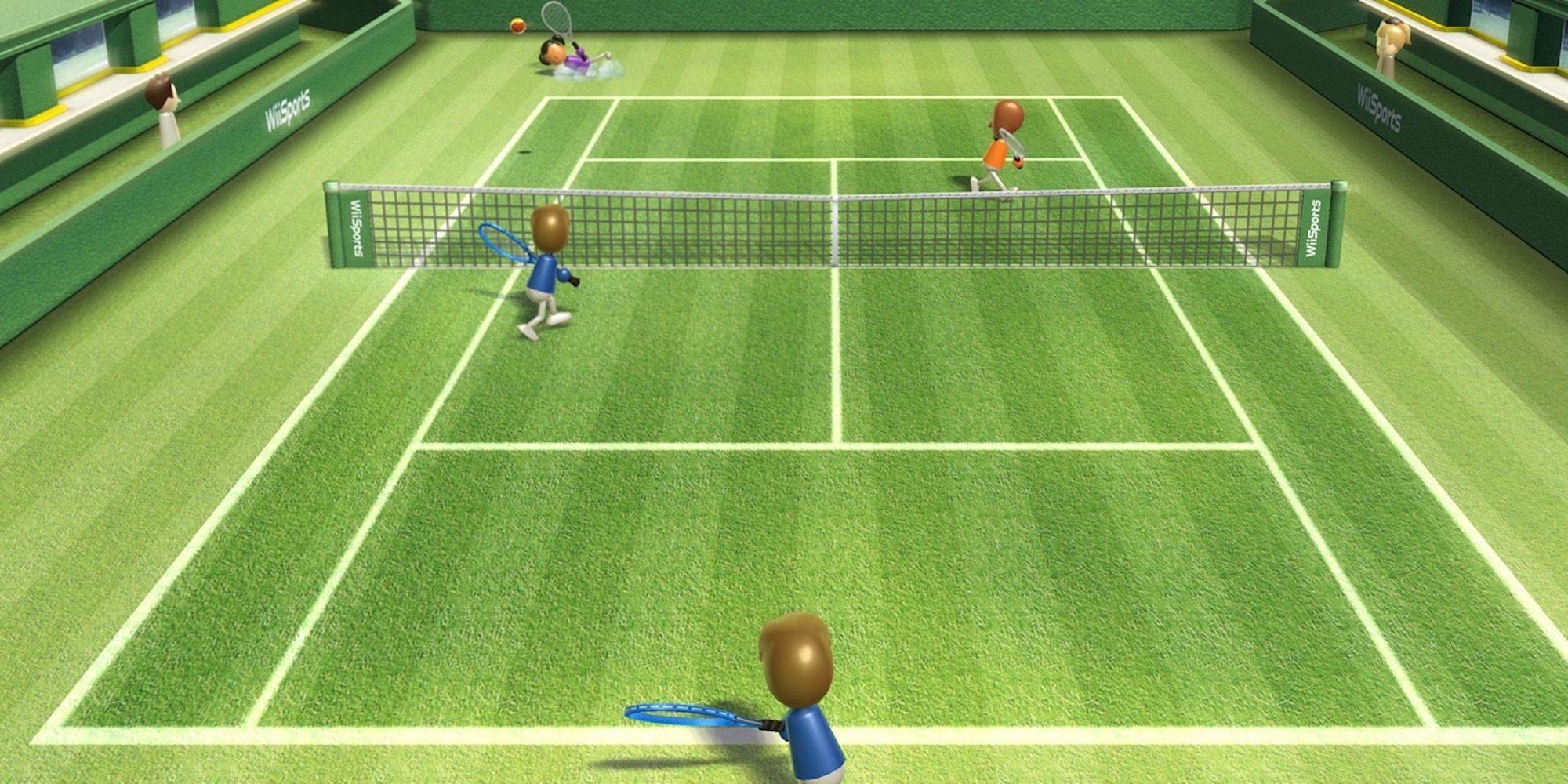 playing tennis from Wii Sports