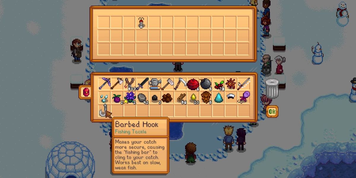 A Barbed Hook Lure in Stardew Valley