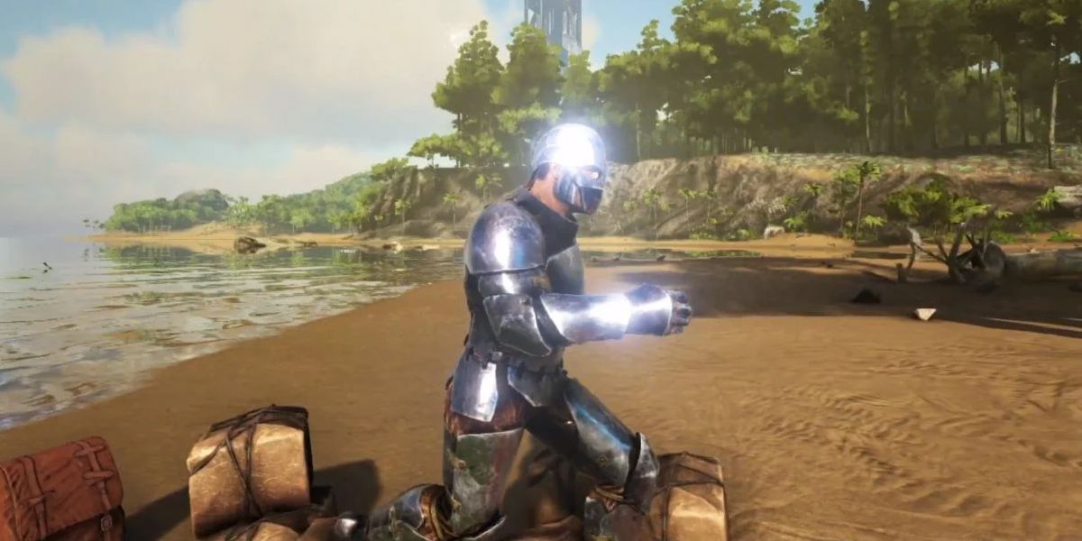 Ark Survival Evolved character wearing Flak armor