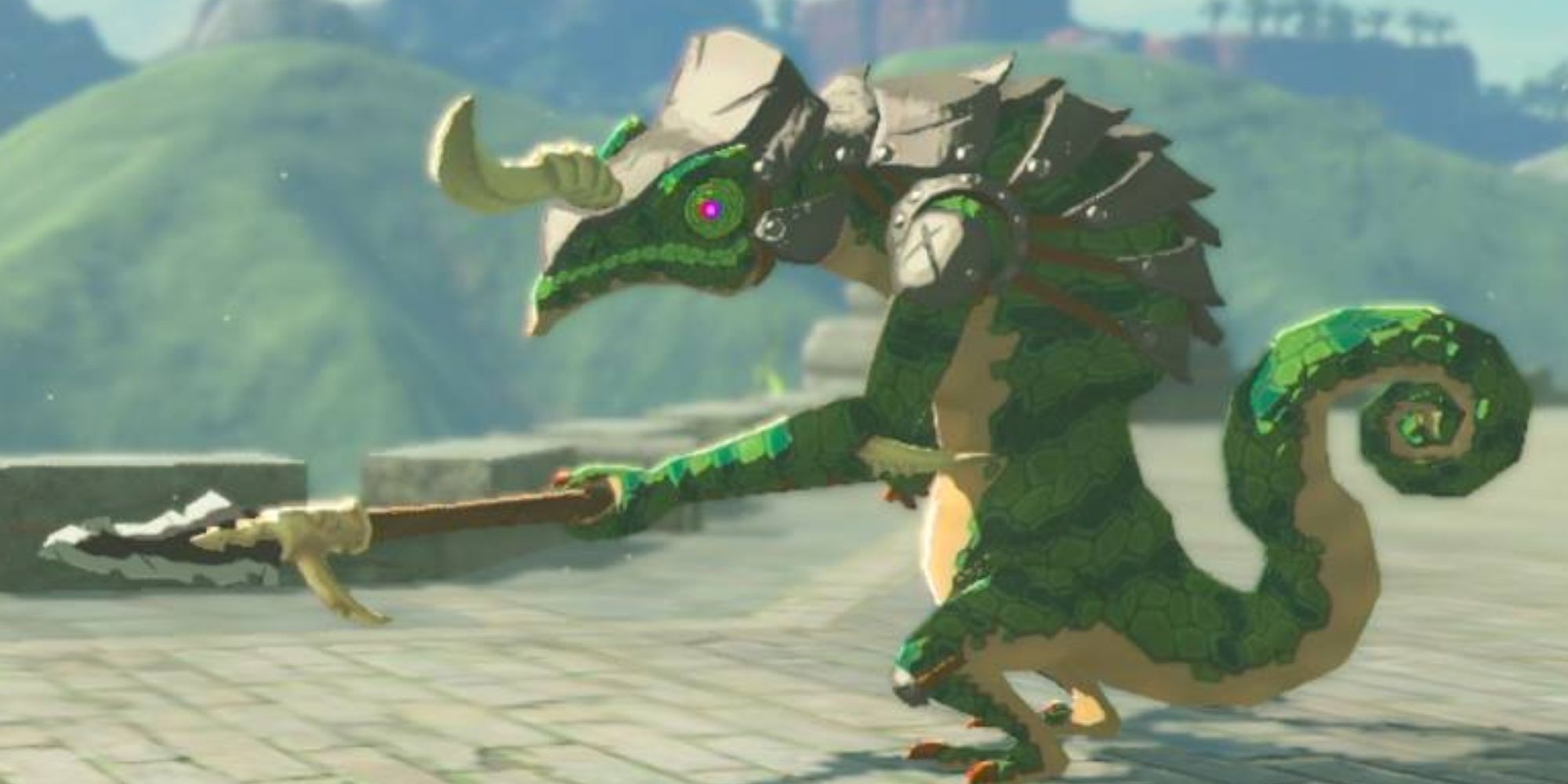 Breath of the Wild - Lizalfos holding spear