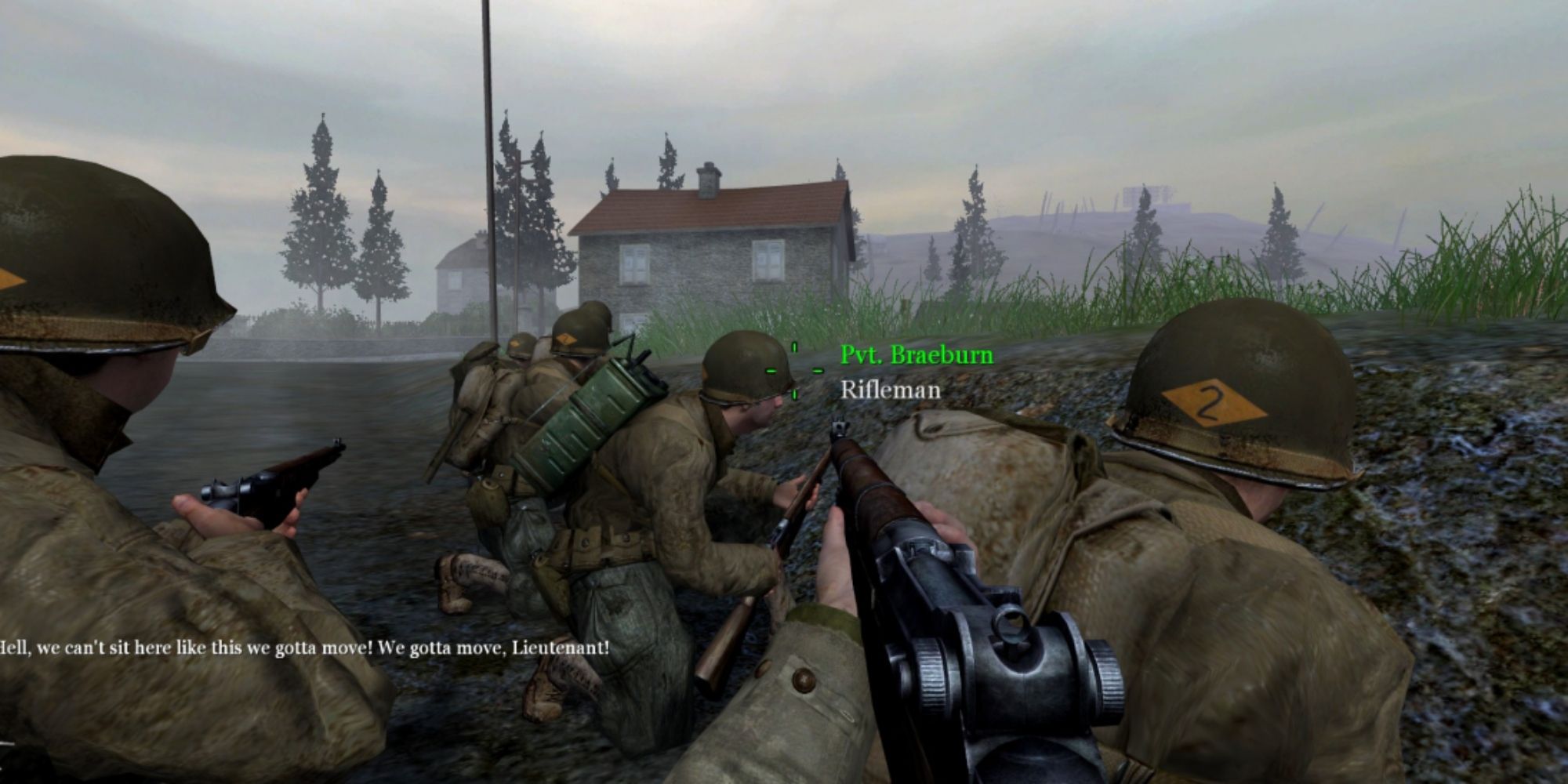 Call Of Duty 2 Screenshot Of Squad In Cover