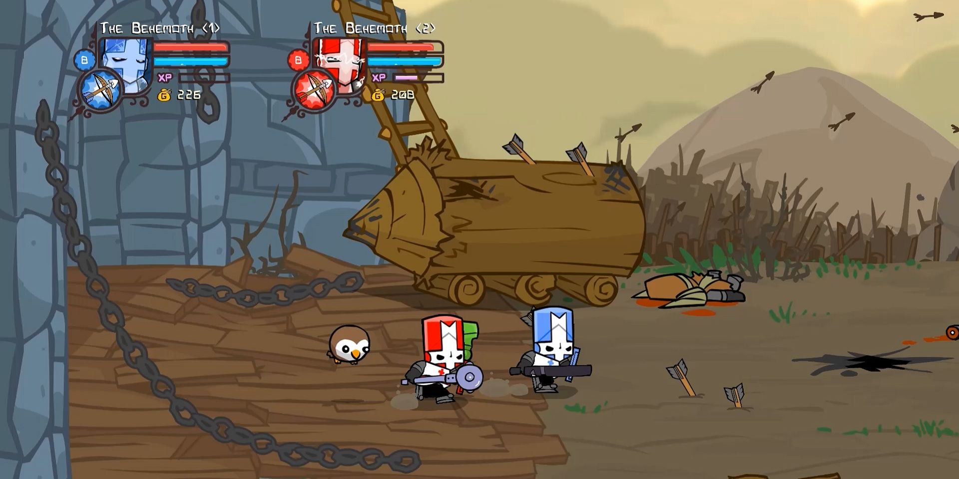 The first level in Castle Crashers