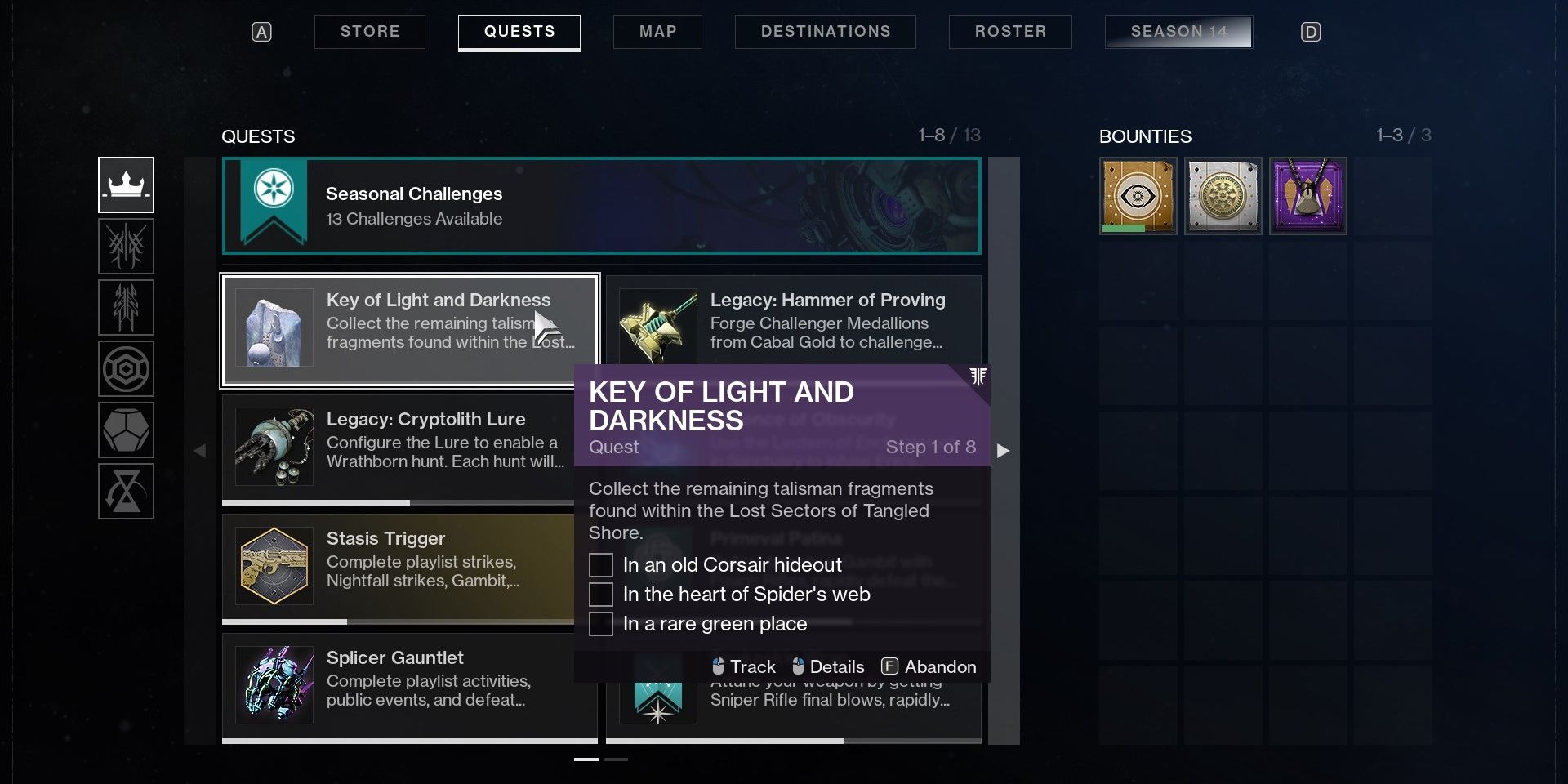 Destiny 2 A Key To Light And Darkness Fragment Step