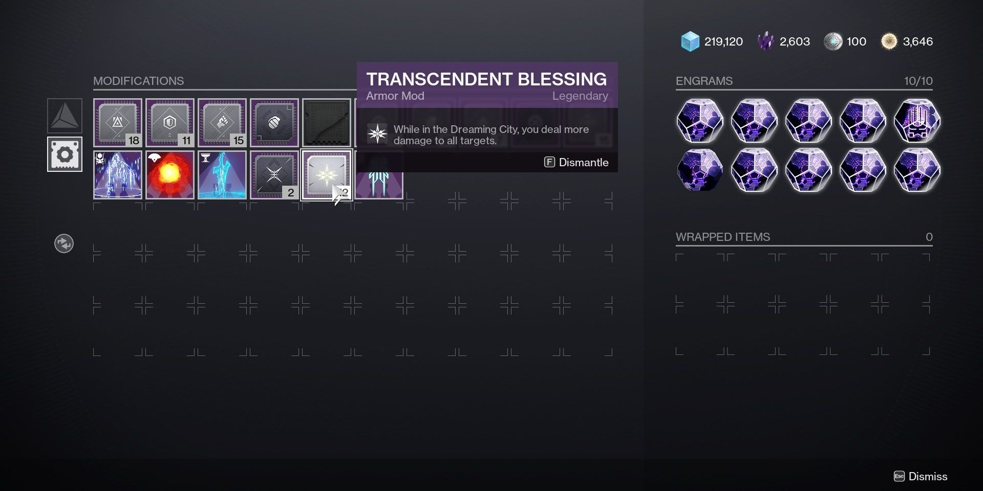 Destiny 2 Transcendent Blessing Mod