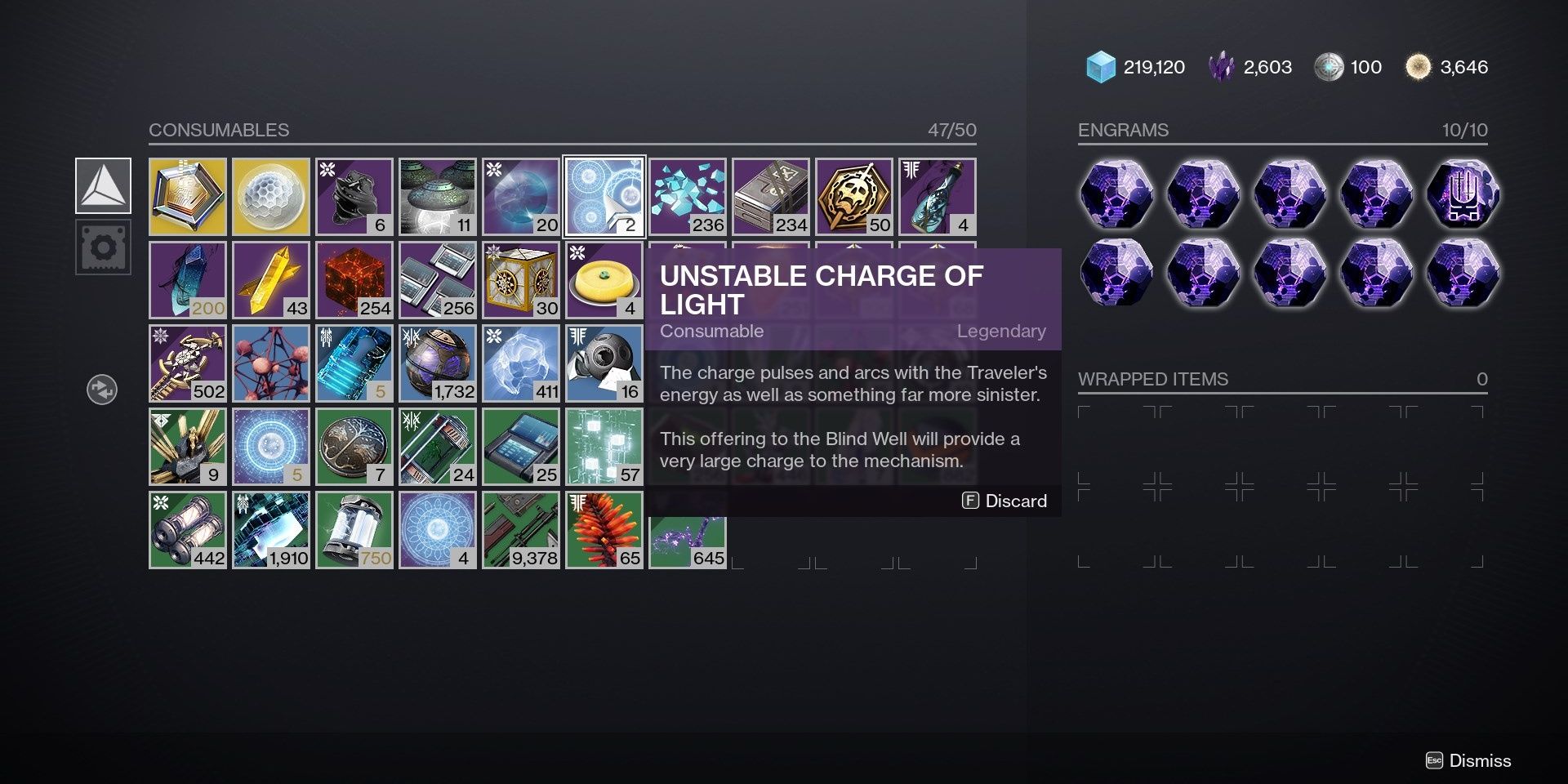 Destiny 2 Unstable Charge of Light