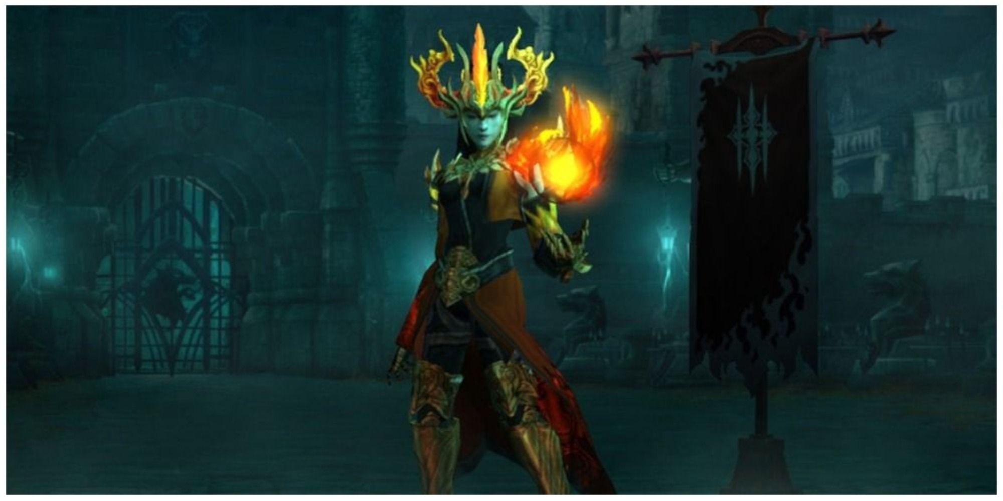 Diablo 3 Complete Firebird Set In Opening Menu