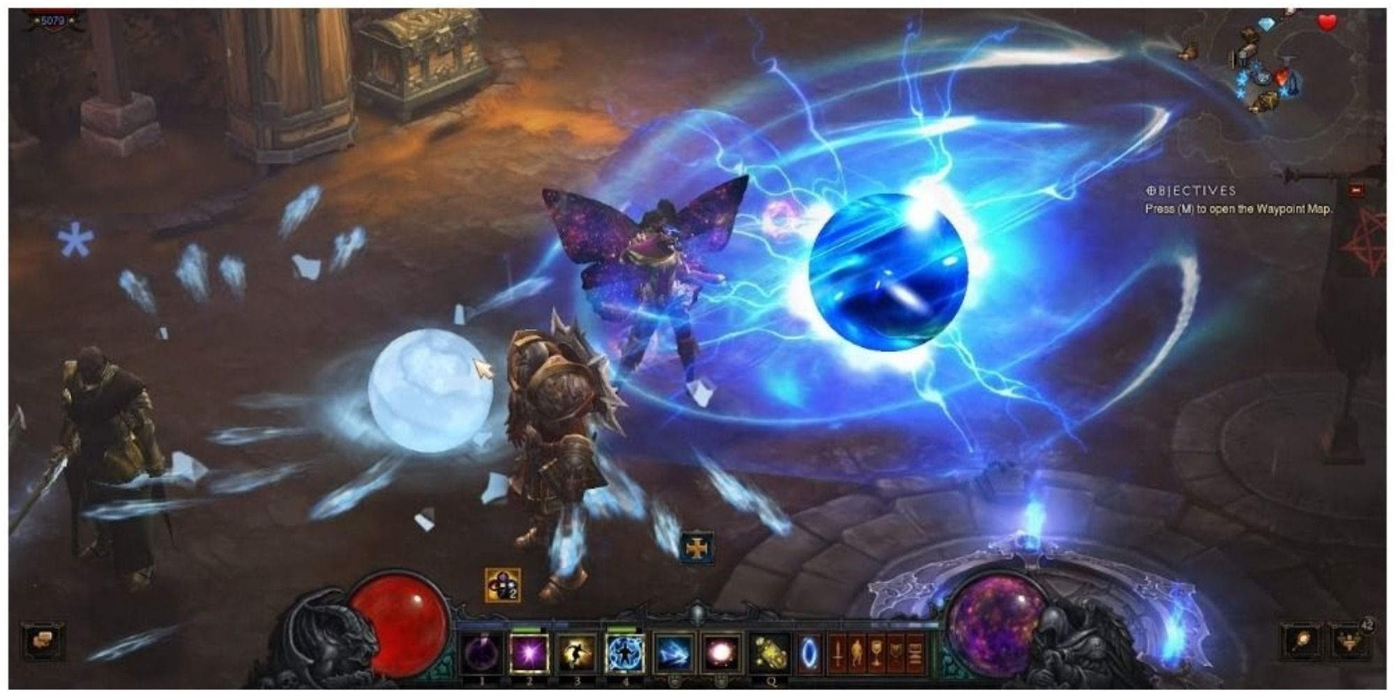 Diablo 3 Wizard Stacking A Frozen Orb On Top Of A Black Hole