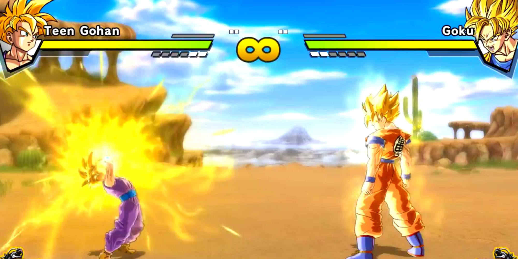 Teen Gohan's power explodes Vs Goku