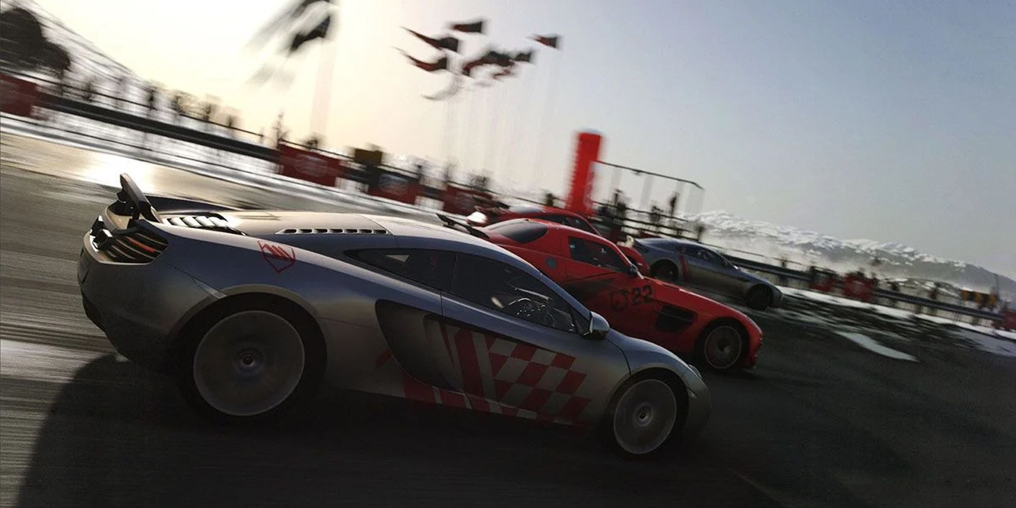 A screenshot showing a race in DriveClub