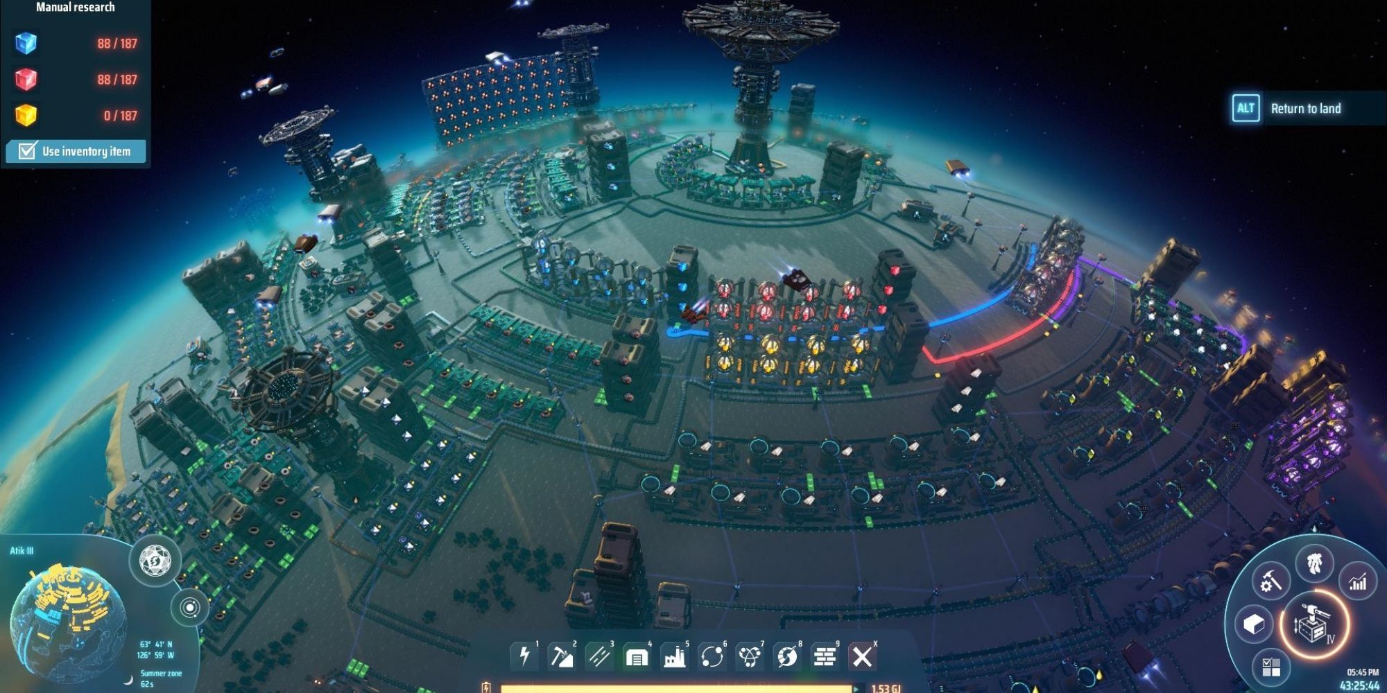 Dyson Sphere Program - screenshot of player's factory