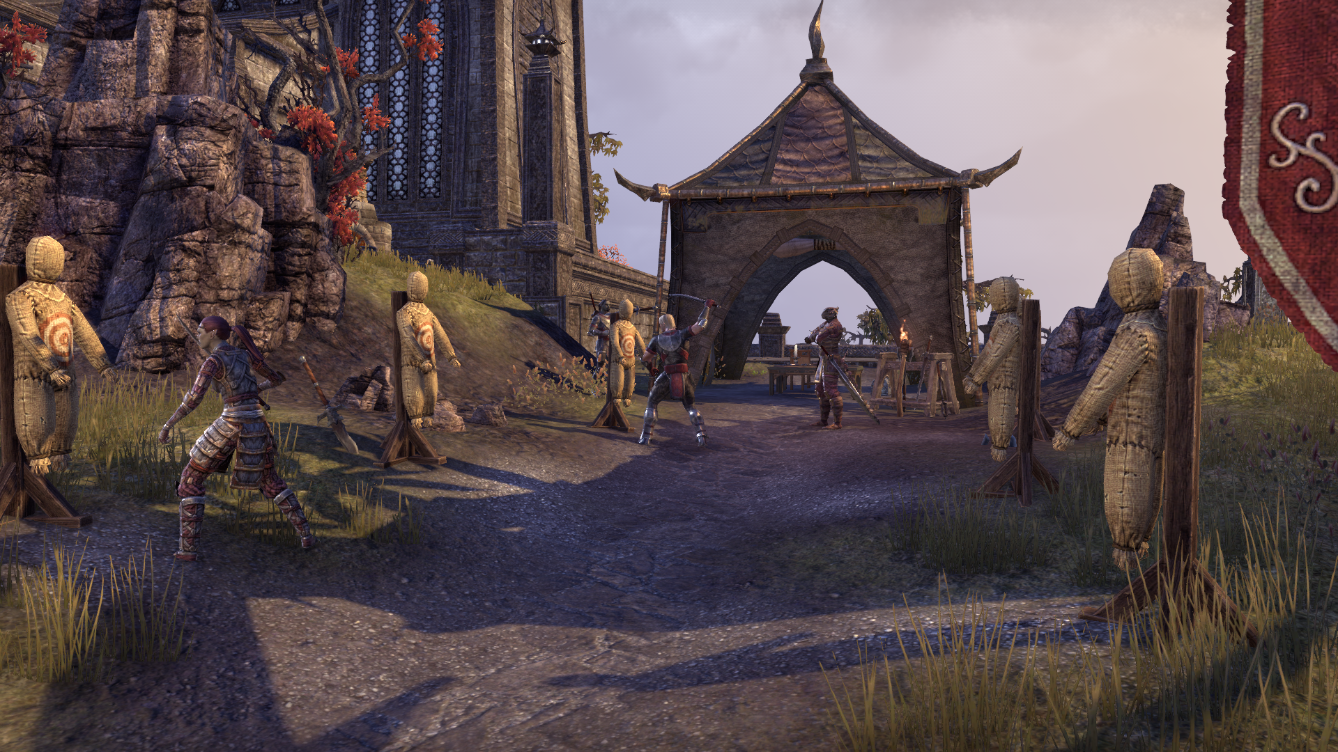 ESO Fighters Guild outdoor screenshot with npcs