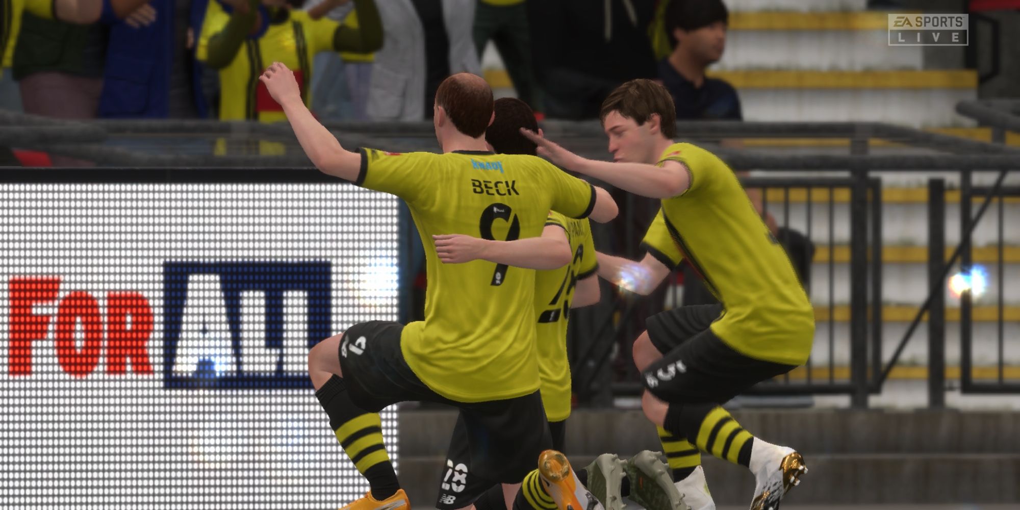 FIFA 21 Screenshot Of Harrogate Town Celebrating A Goal