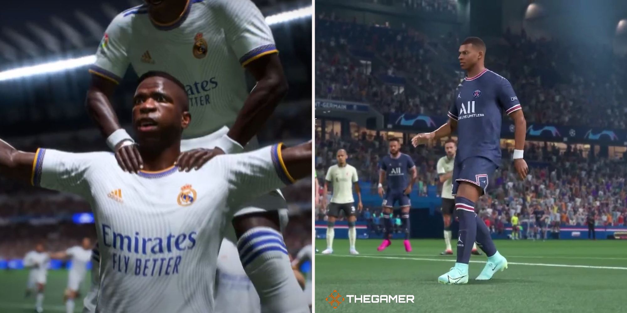 Mbappe and Vinicius in FIFA 22 trailer