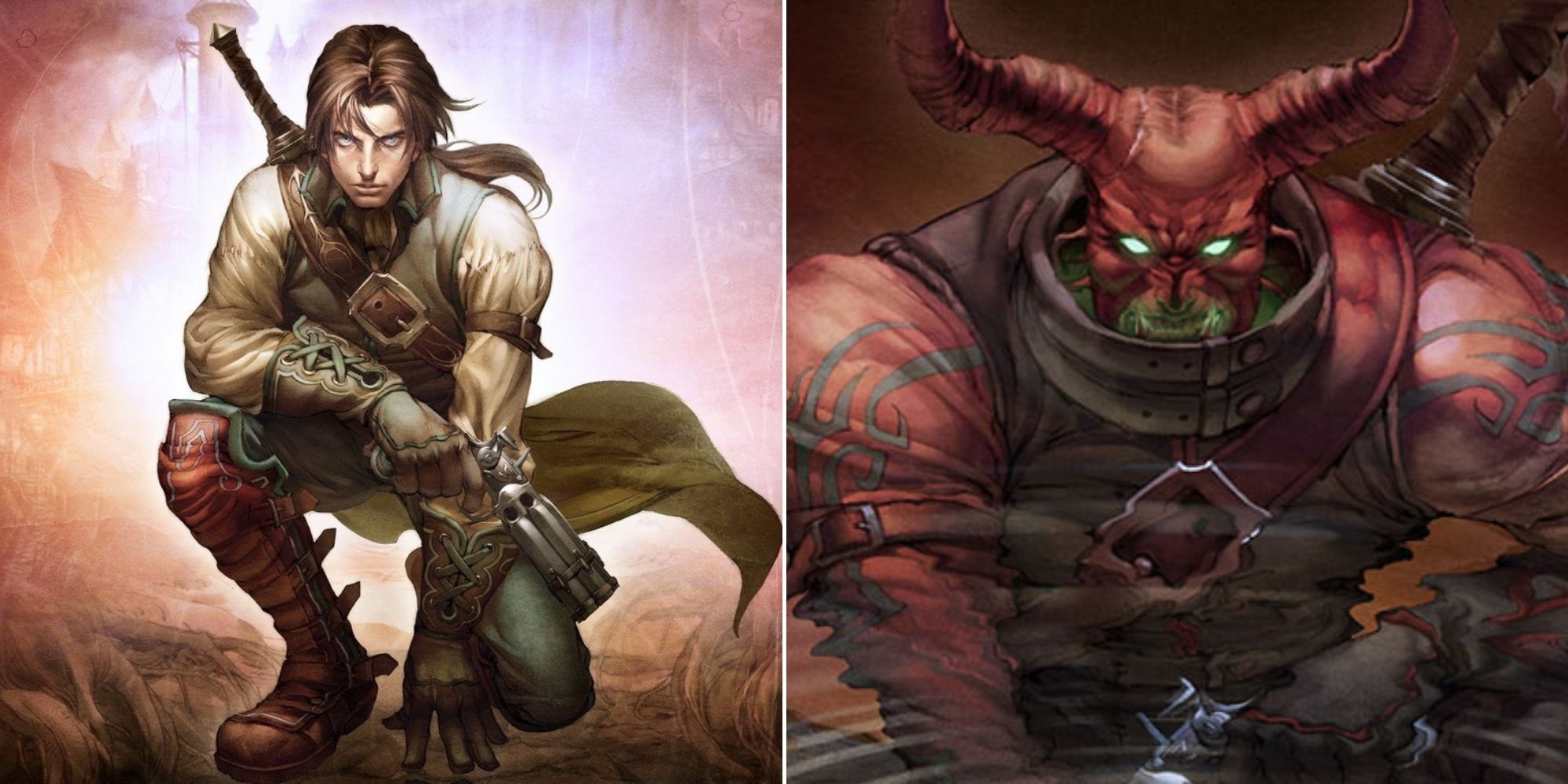 Fable II - Good protagonist and Evil protagonist from the cover art