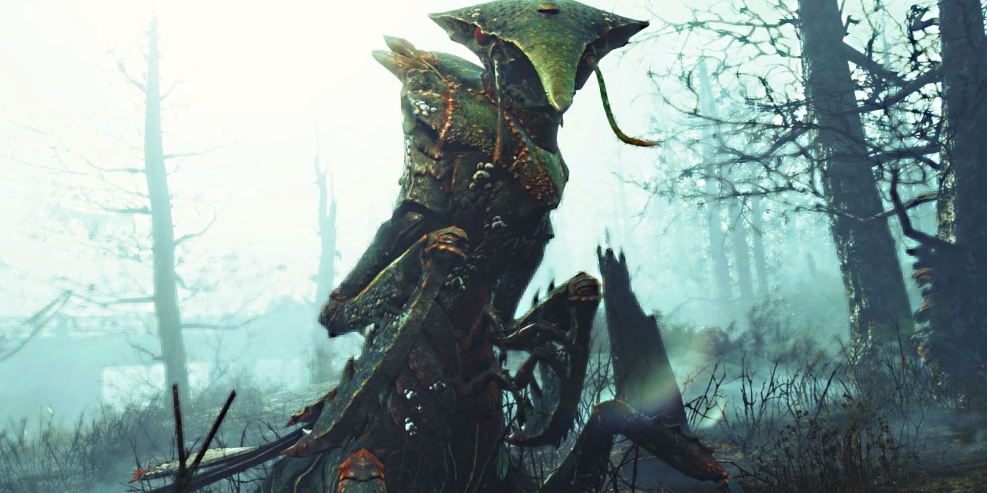 Fallout 4 Enraged Fog Crawler Next To Trees