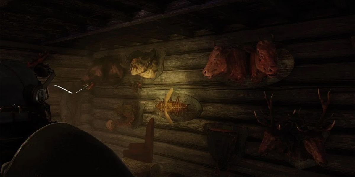Fallout 76 Big Game Hunt a series of trophies mounted on the wall