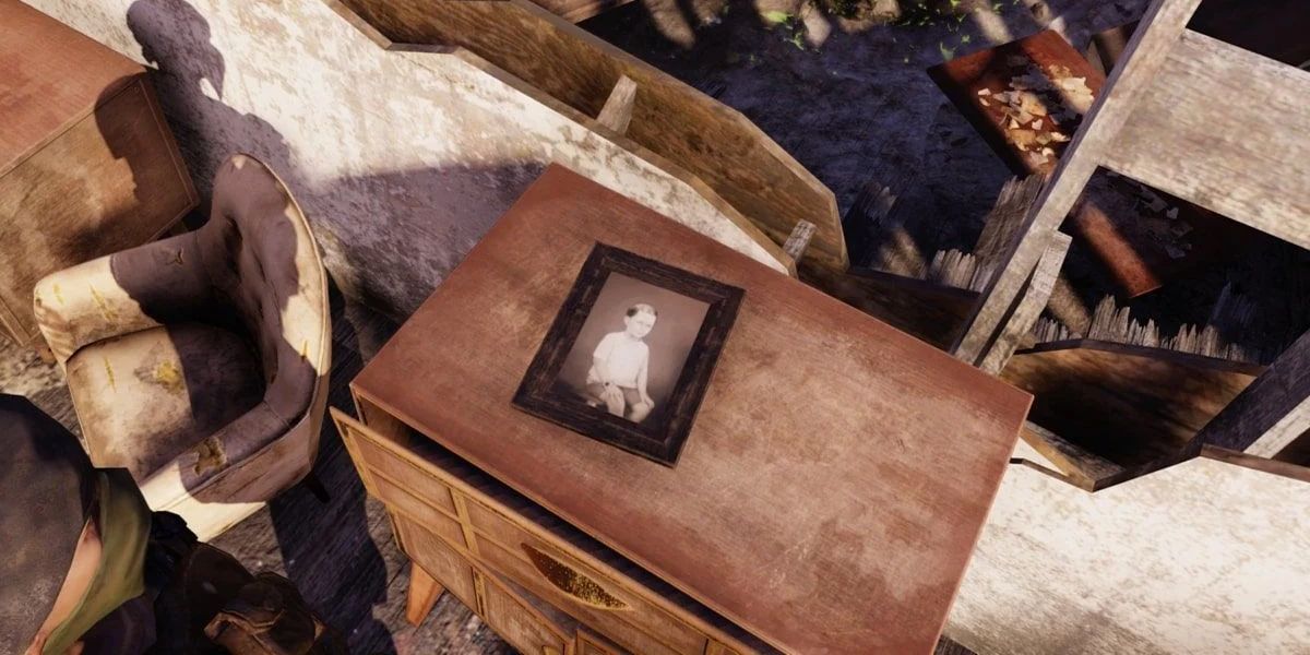 Fallout 76 Cold Case mission photo on the dresser
