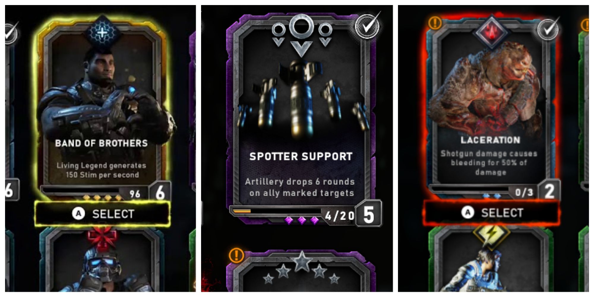 Gears 5 Upgrade Cards Collage