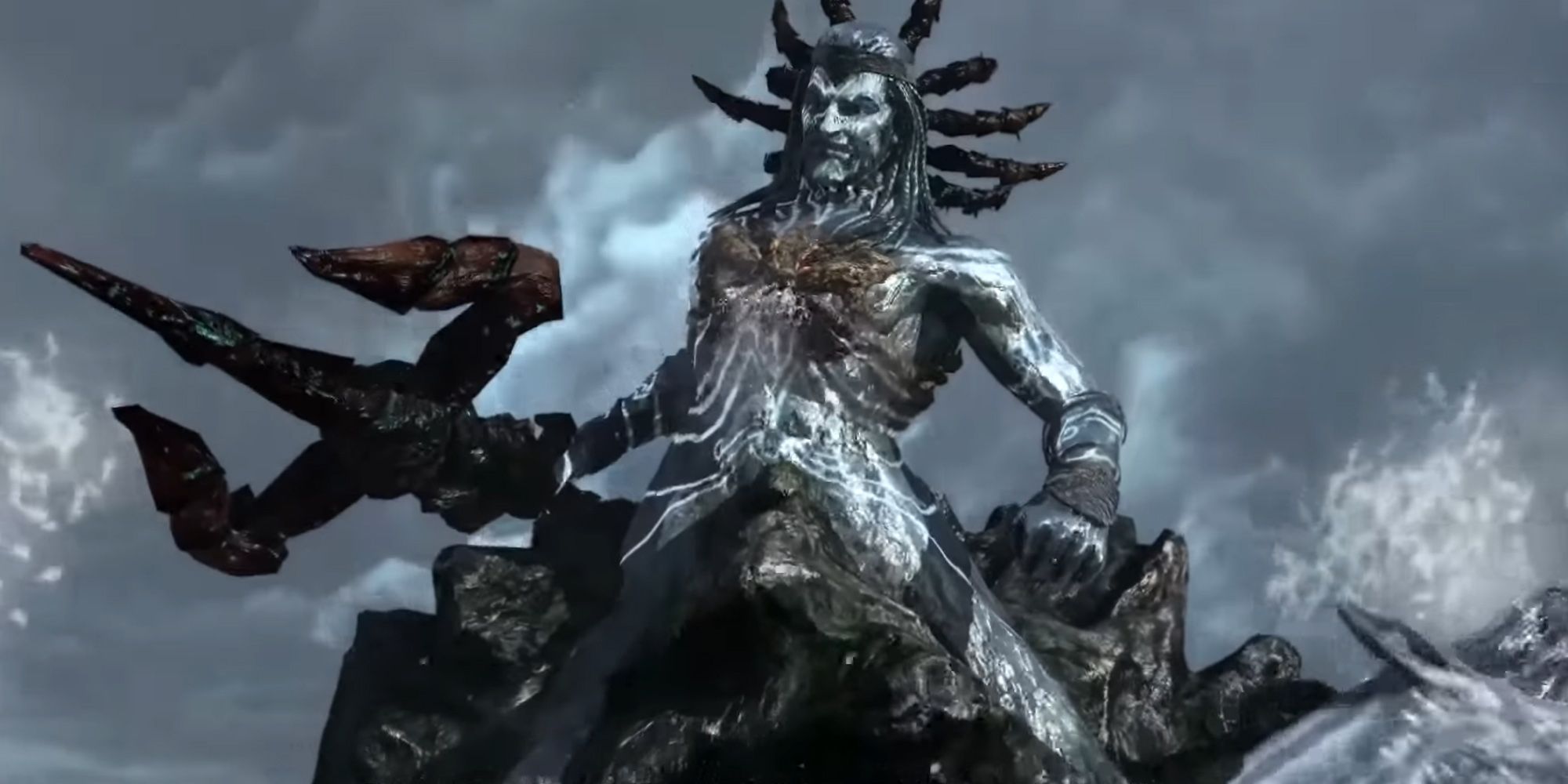 God Of War 3 - Poseidon controls a water form in his bossfight at the beginning of GoW3