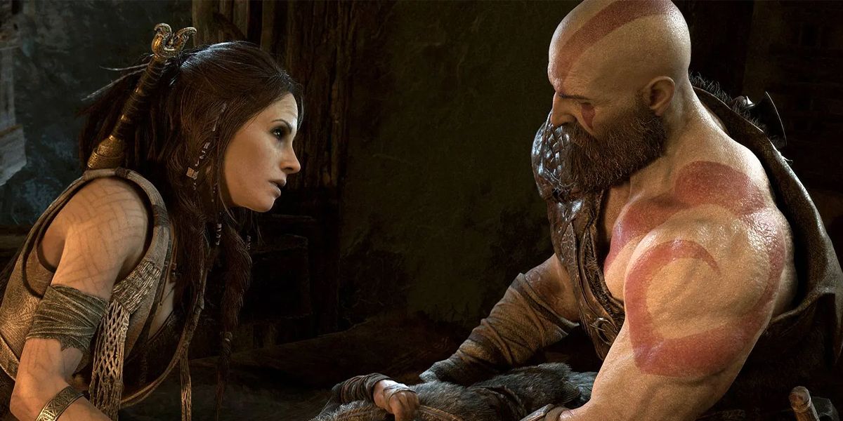 God Of War PS4 Kratos and Faye together