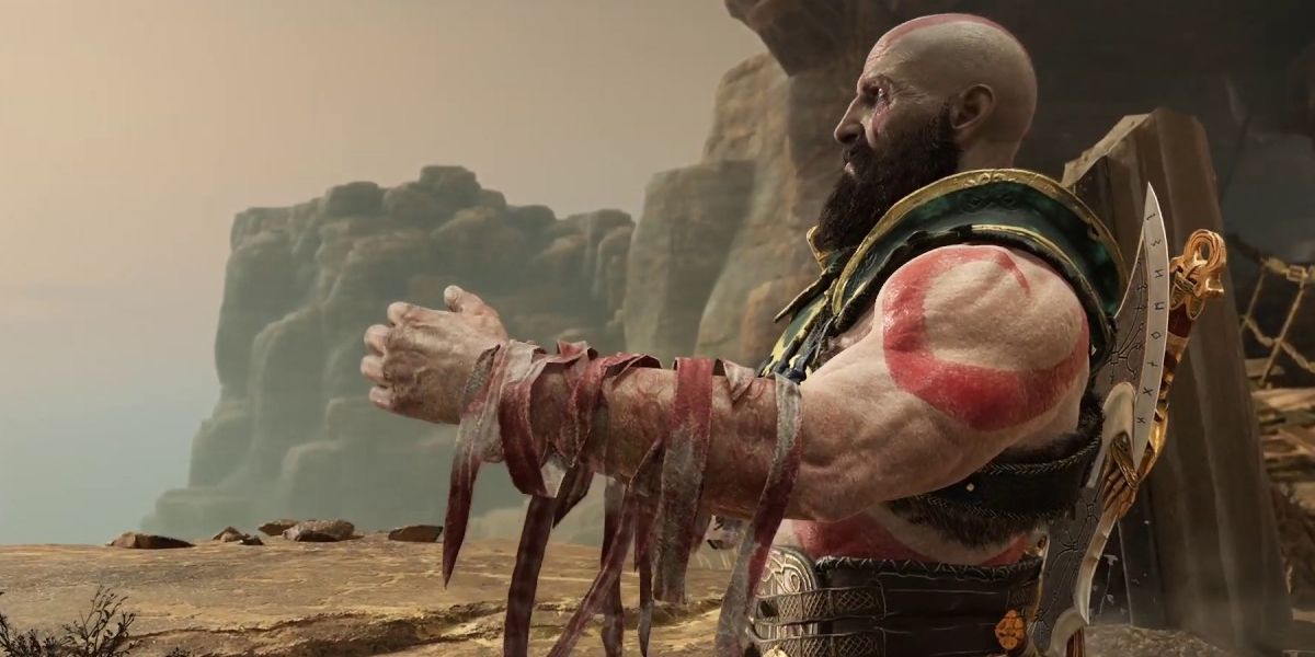 God of War Kratos bandages falling off