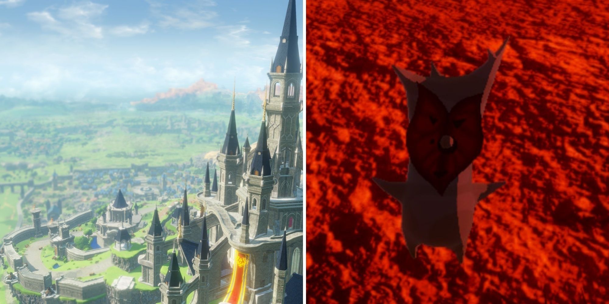 Hyrule Warriors Age of Calamity - Hyrule Castle on Right, Korok on right (1)