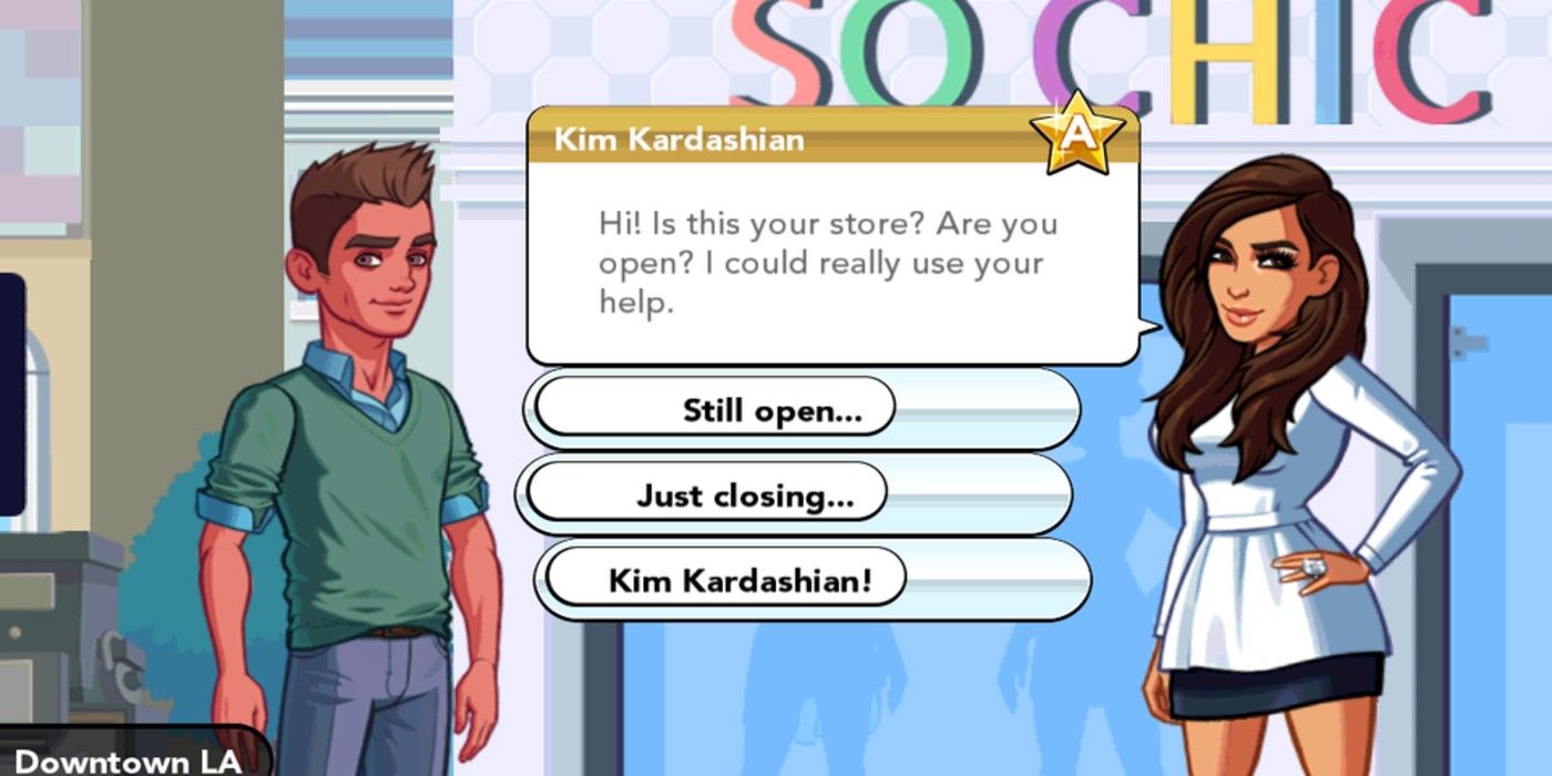 Kim Kardashian Hollywood store Kim message prompt