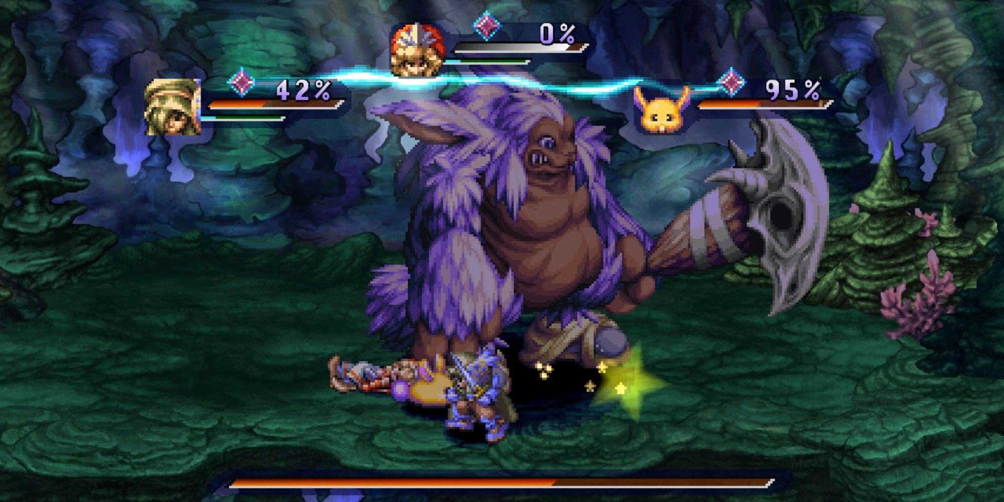 Legend of Mana Yeti Boss where the main character has been knocked out