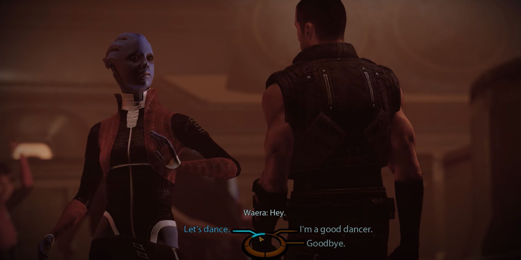 Mass Effect 2 Screenshot Of Shepard Asking For A Dance