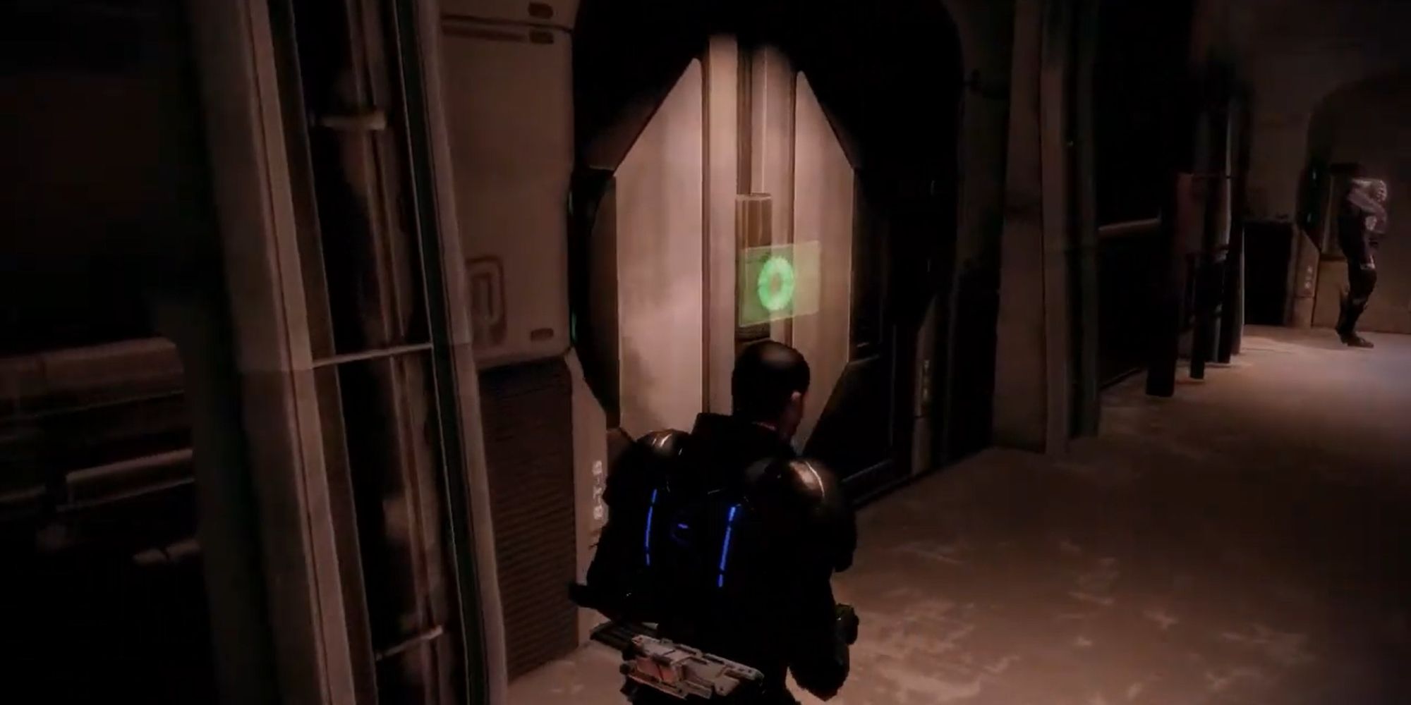 Mass Effect 2 Screenshot Of Shepard Going Into Nef's Apartment