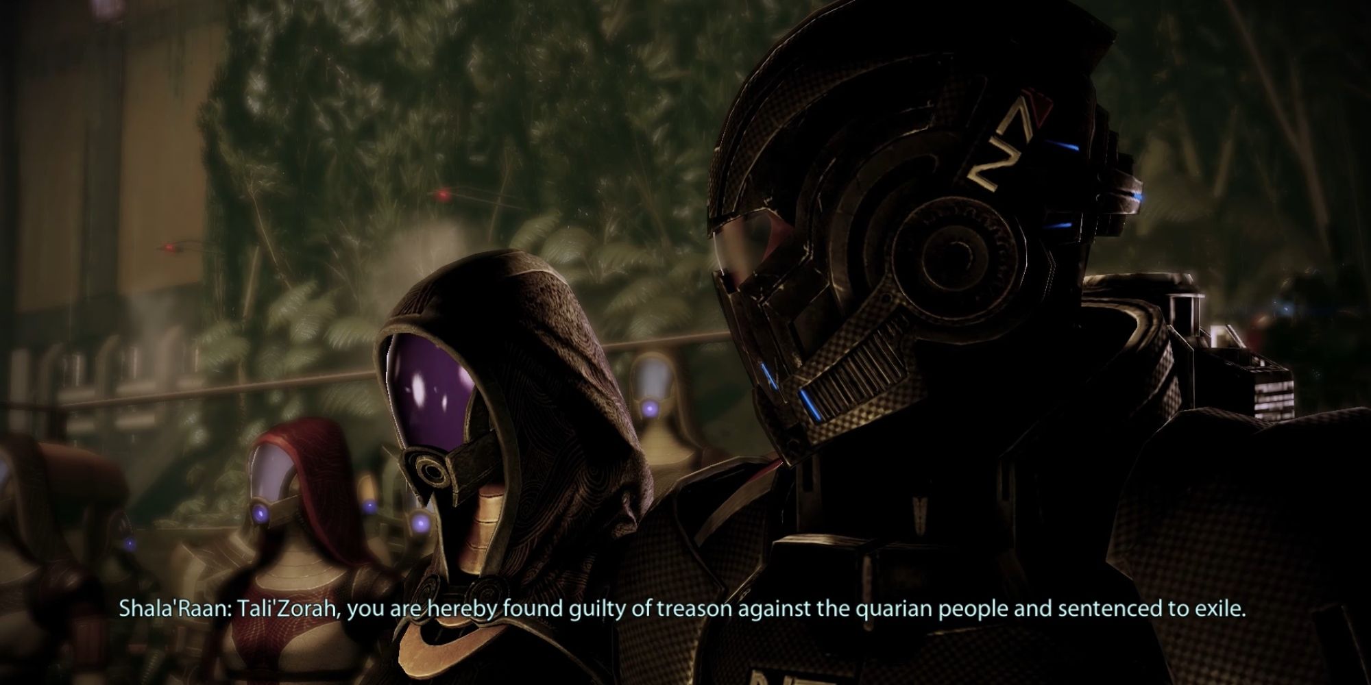 Mass Effect 2 Screenshot Of Tali Being Exiled