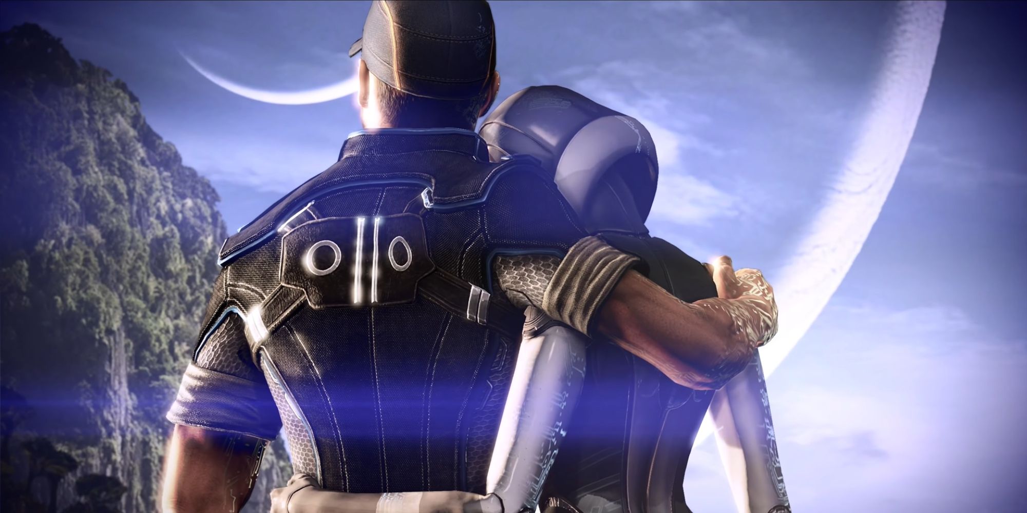 Mass Effect 3 Legendary Edition Screenshot Joker and EDI Embrace