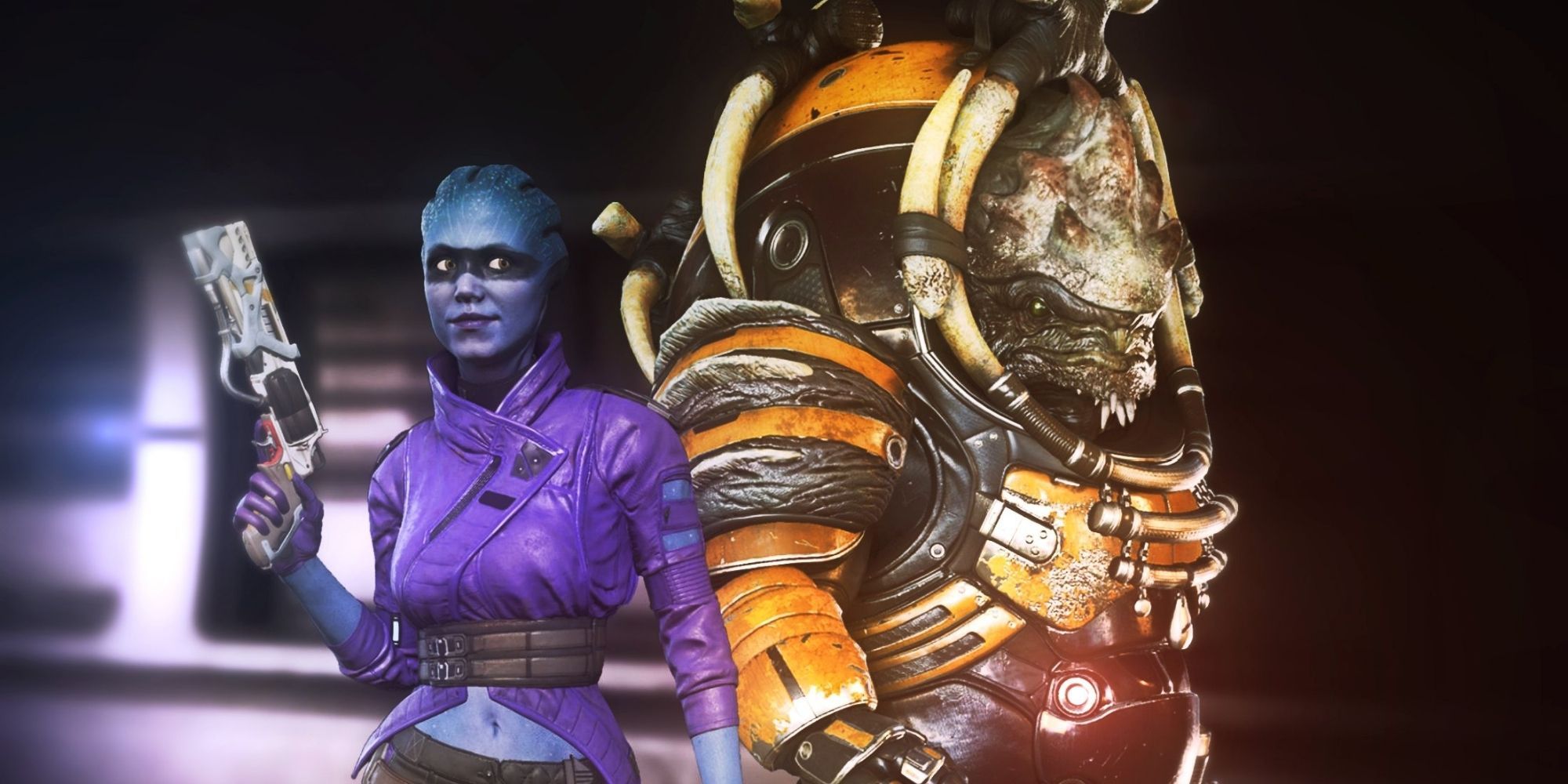 Mass Effect Andromeda - Peebee and Drack in promo image