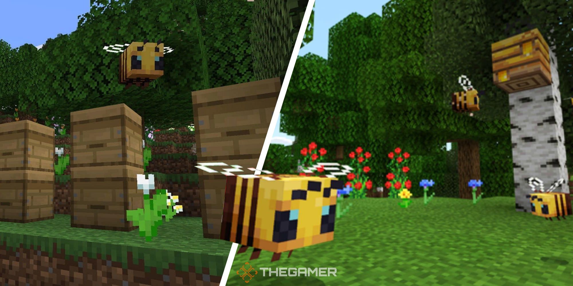 Minecraft: How To Build A Bee Farm To Get Honeycomb