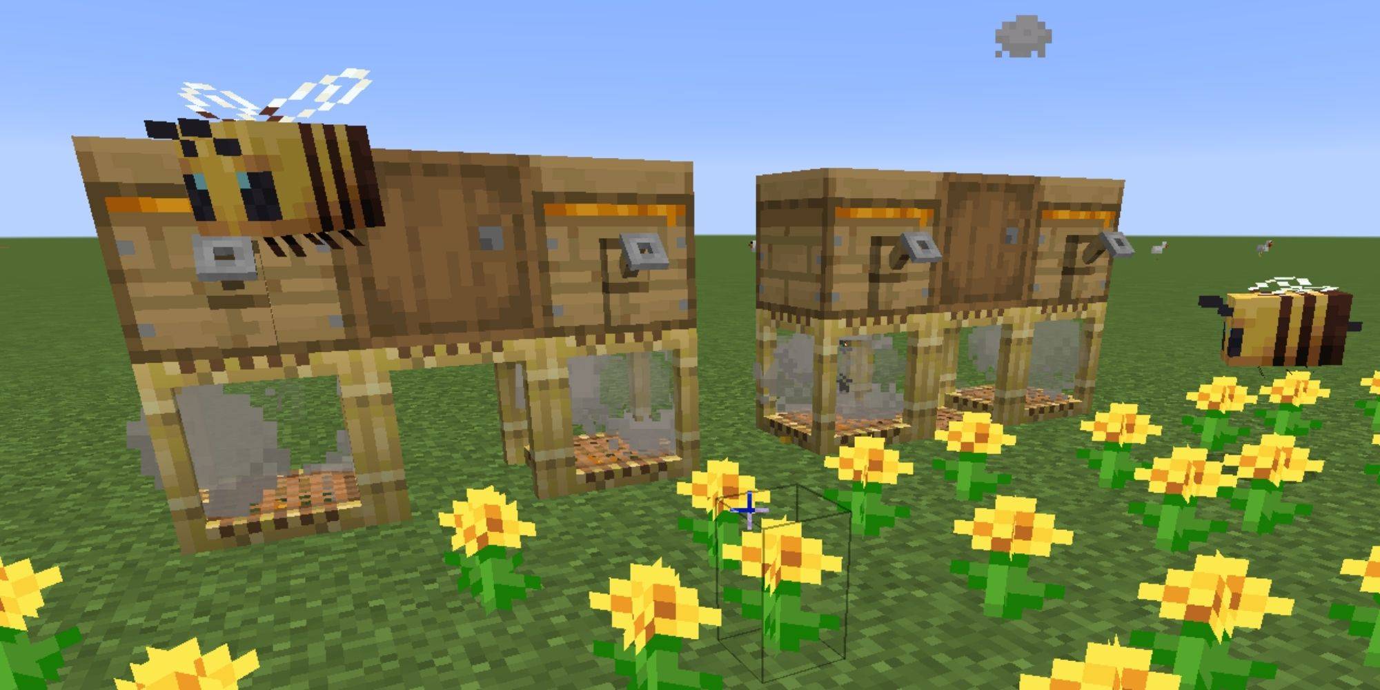 Minecraft How To Build A Bee Farm To Get Honeycomb Minecraft How To Build A Bee Farm To Get Honeycomb
