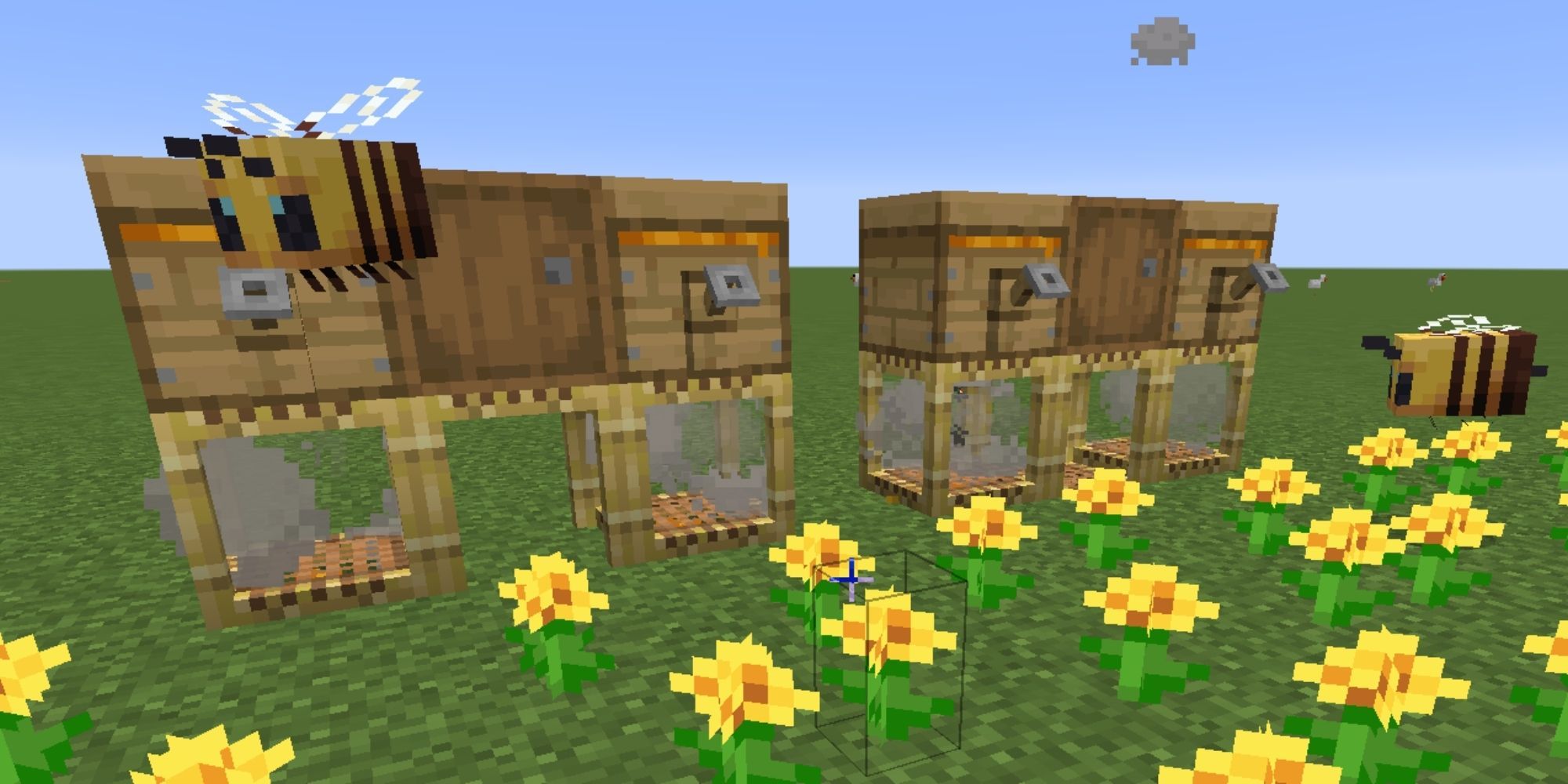 Minecraft How To Build A Bee Farm To Get Honeycomb