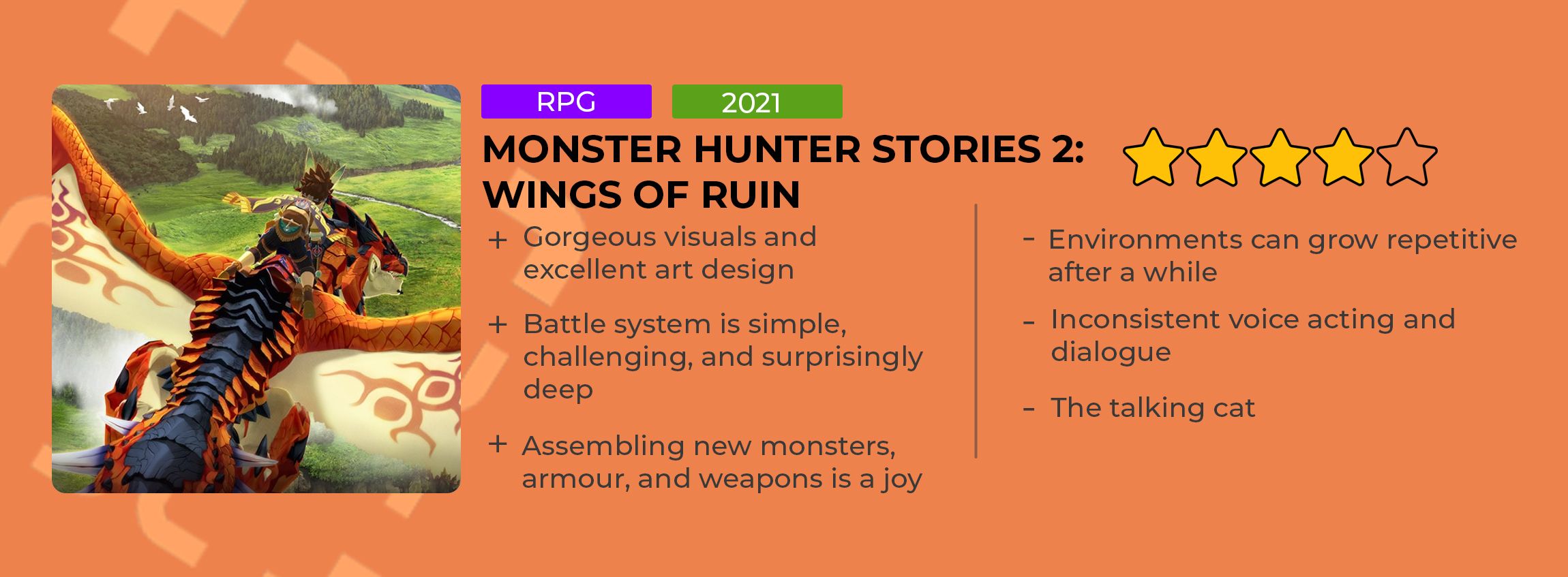 Monster Hunter Stories 2 Review Score Card