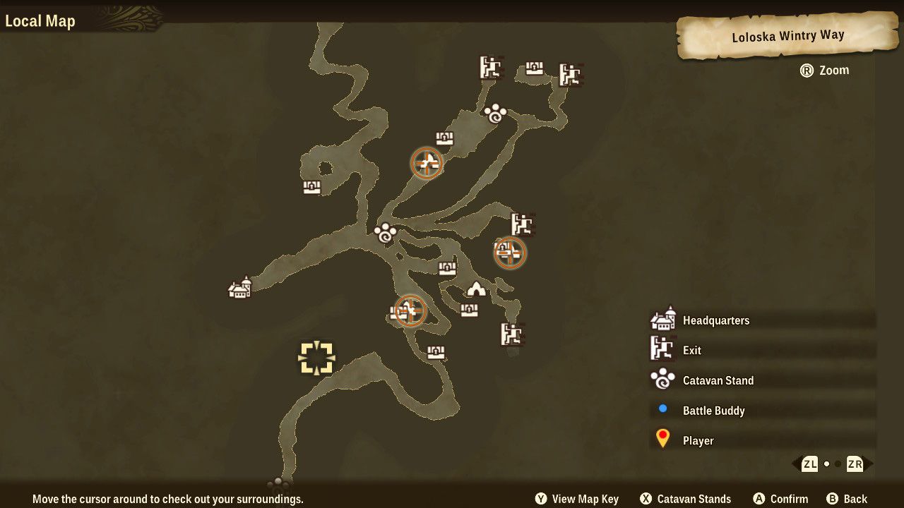 Monster Hunter Stories 2 Wings of Ruin Loloska Everden locations on map