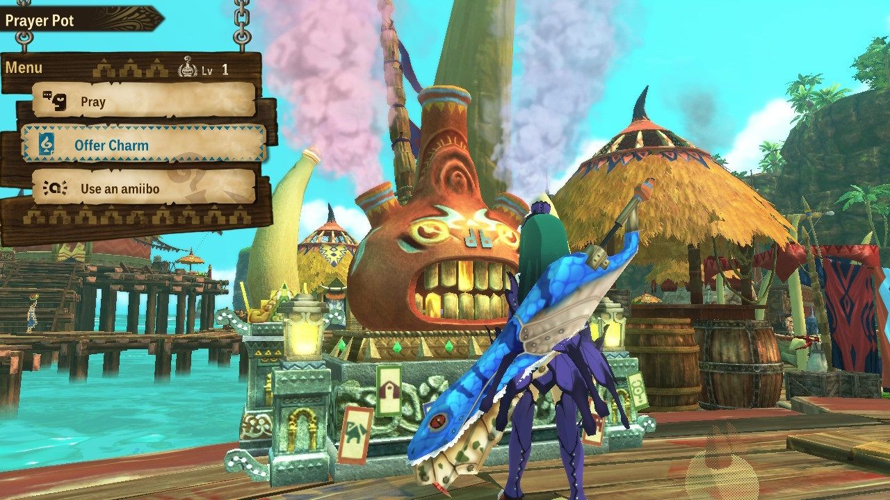 Monster Hunter Stories 2 Wings of Ruin character using Prayer Pot