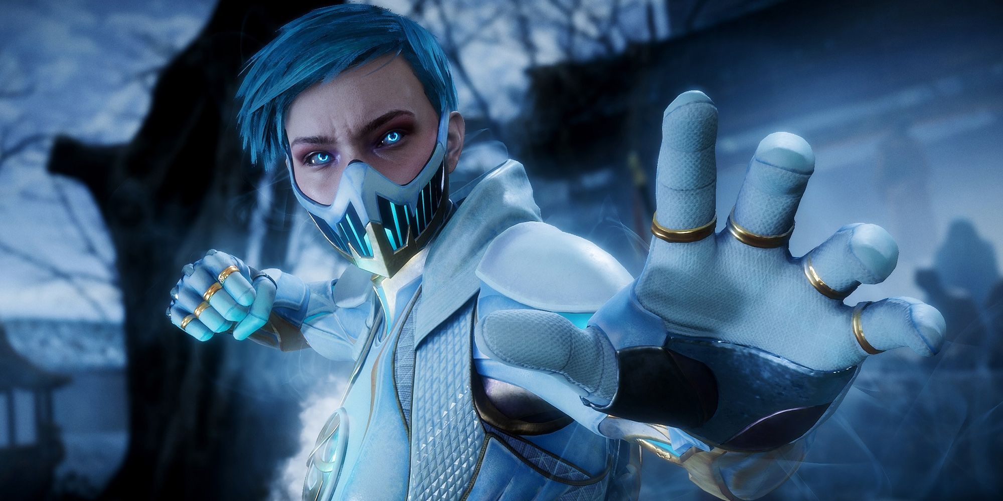 Mortal Kombat - Frost Posing Toward The Camera In Her New Cybernetic Body