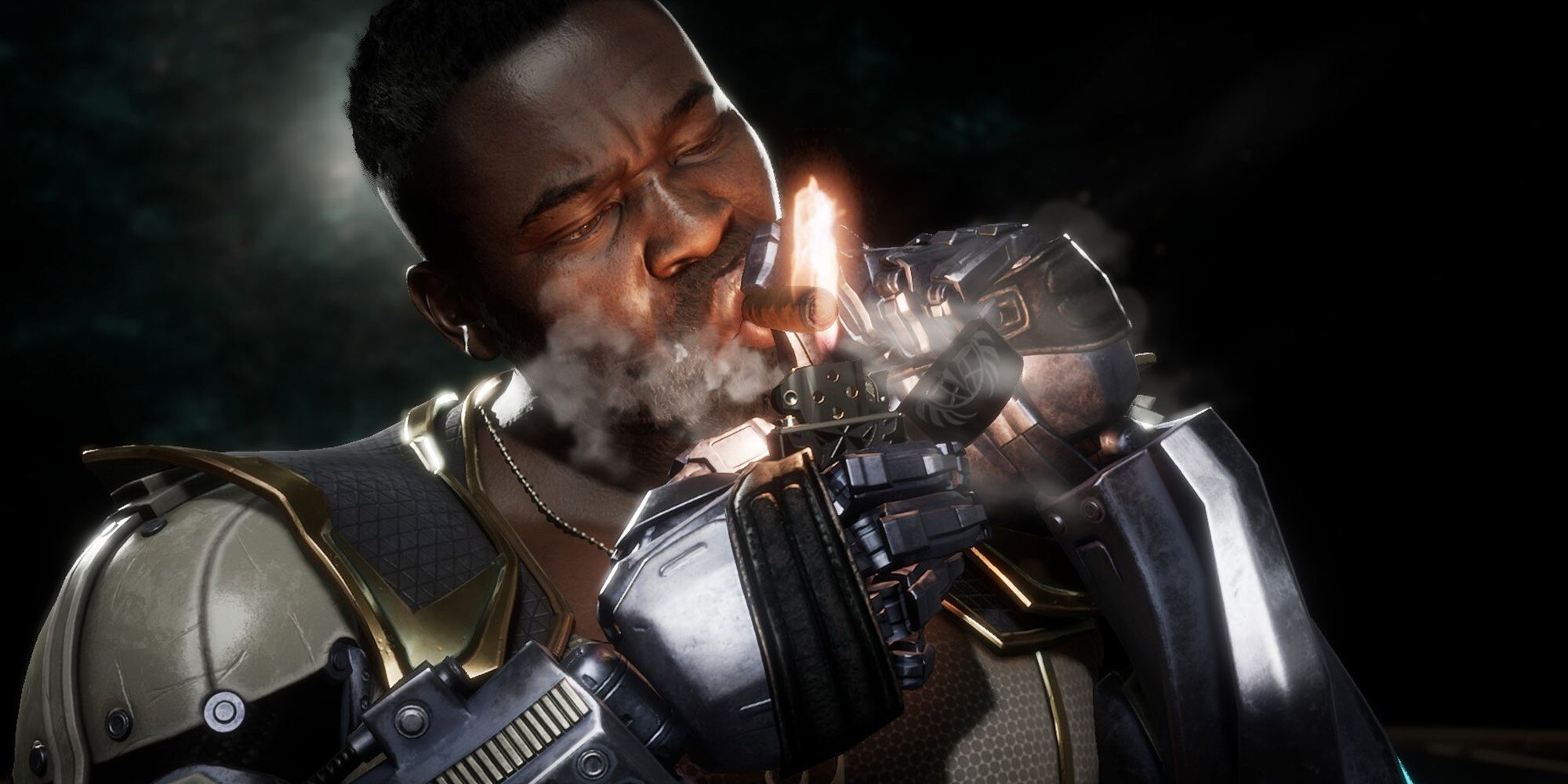 Mortal Kombat - Jax Briggs Lighting Up A Cigar