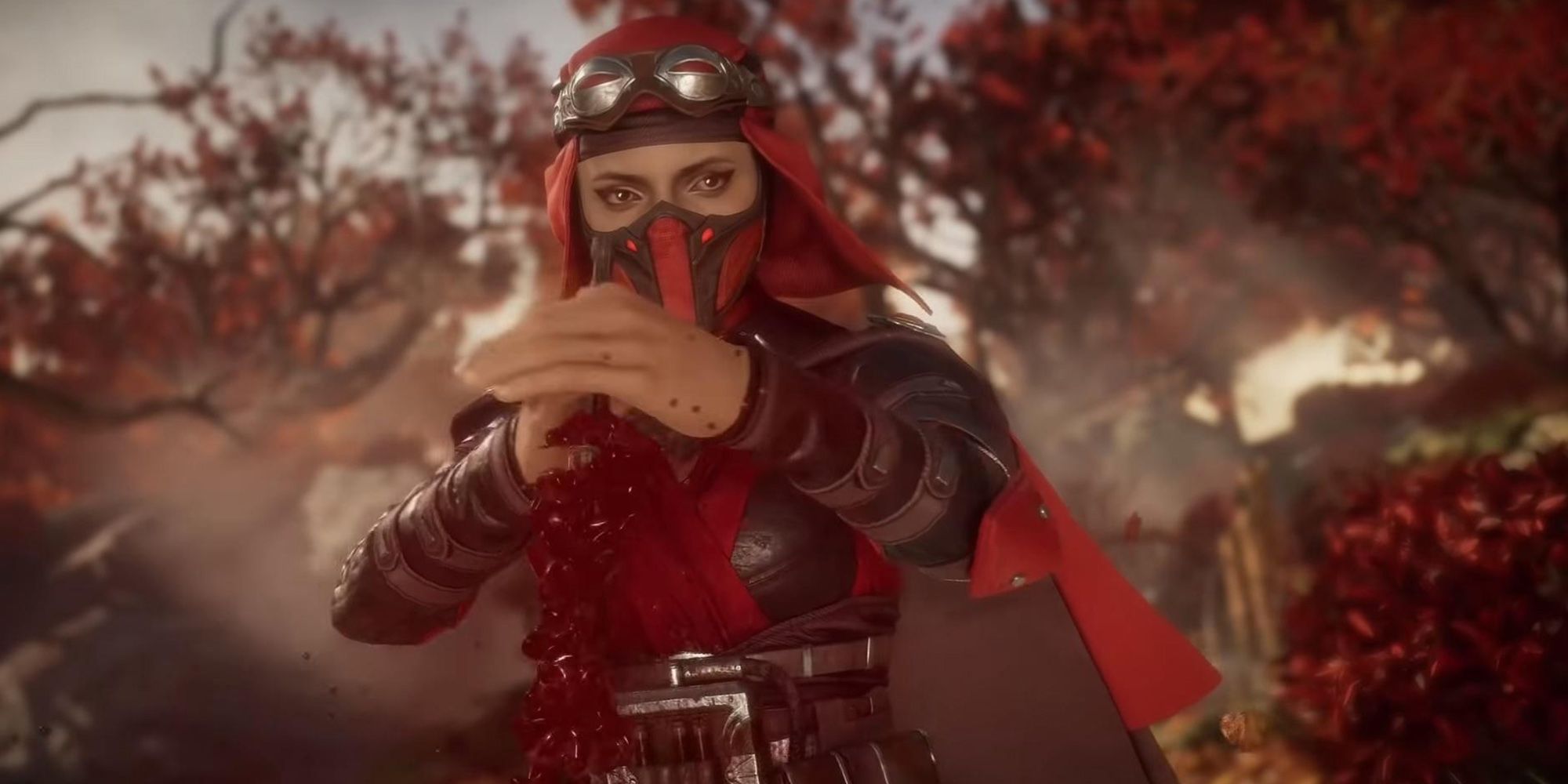 Mortal Kombat - Skarlet using her blood powers in MK11.